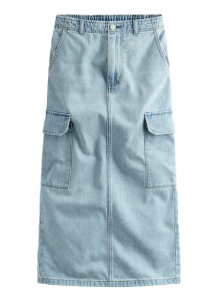 工裝牛仔長裙-女