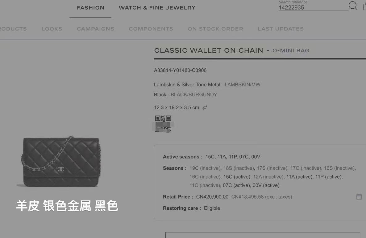 Chanel WOC經典日常岀走百搭之選鏈條斜孭袋