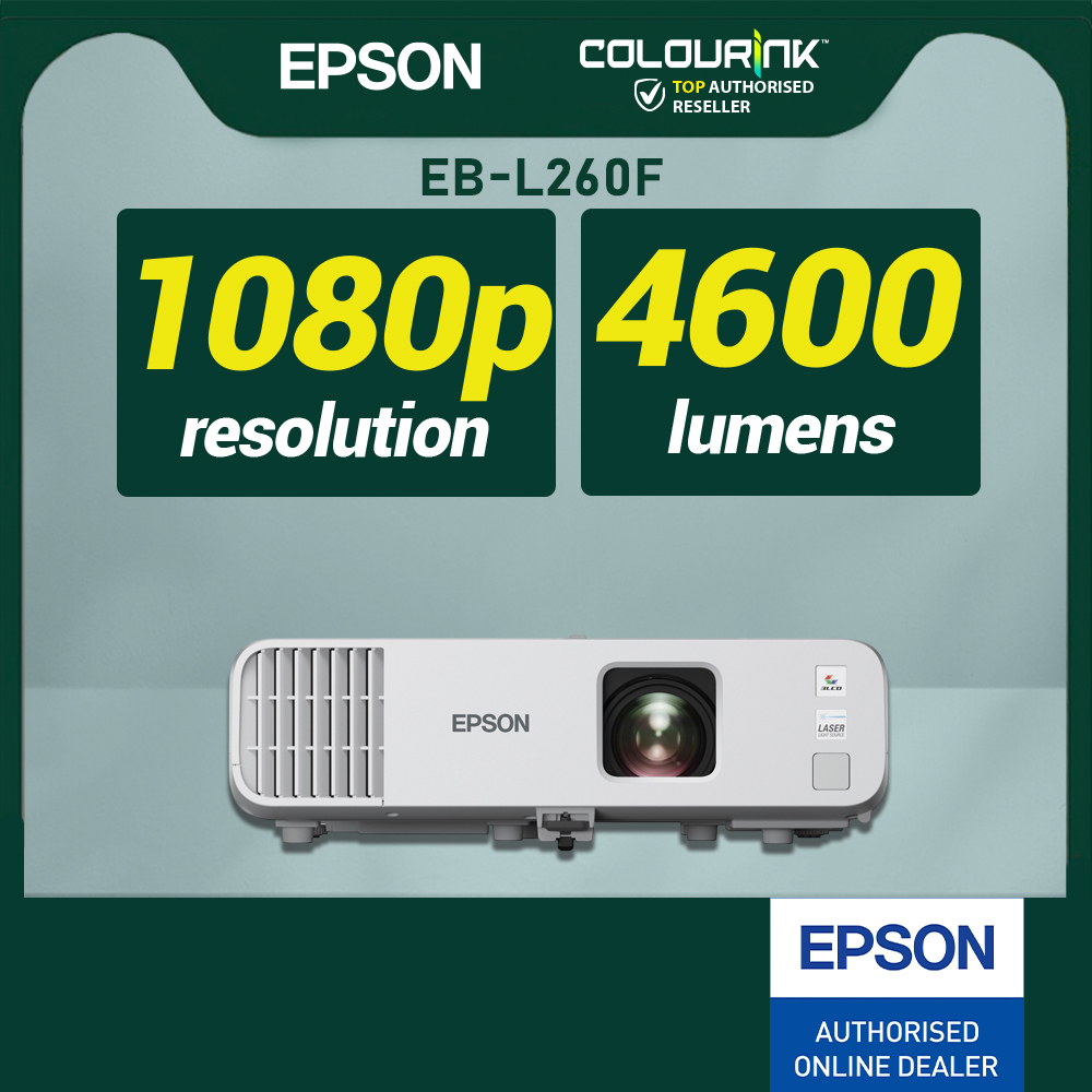 EPSON EB-L260F EB-L210SF 3LCD WIRELESS STANDARD-THROW LASER PROJECTOR LUMENS 4600