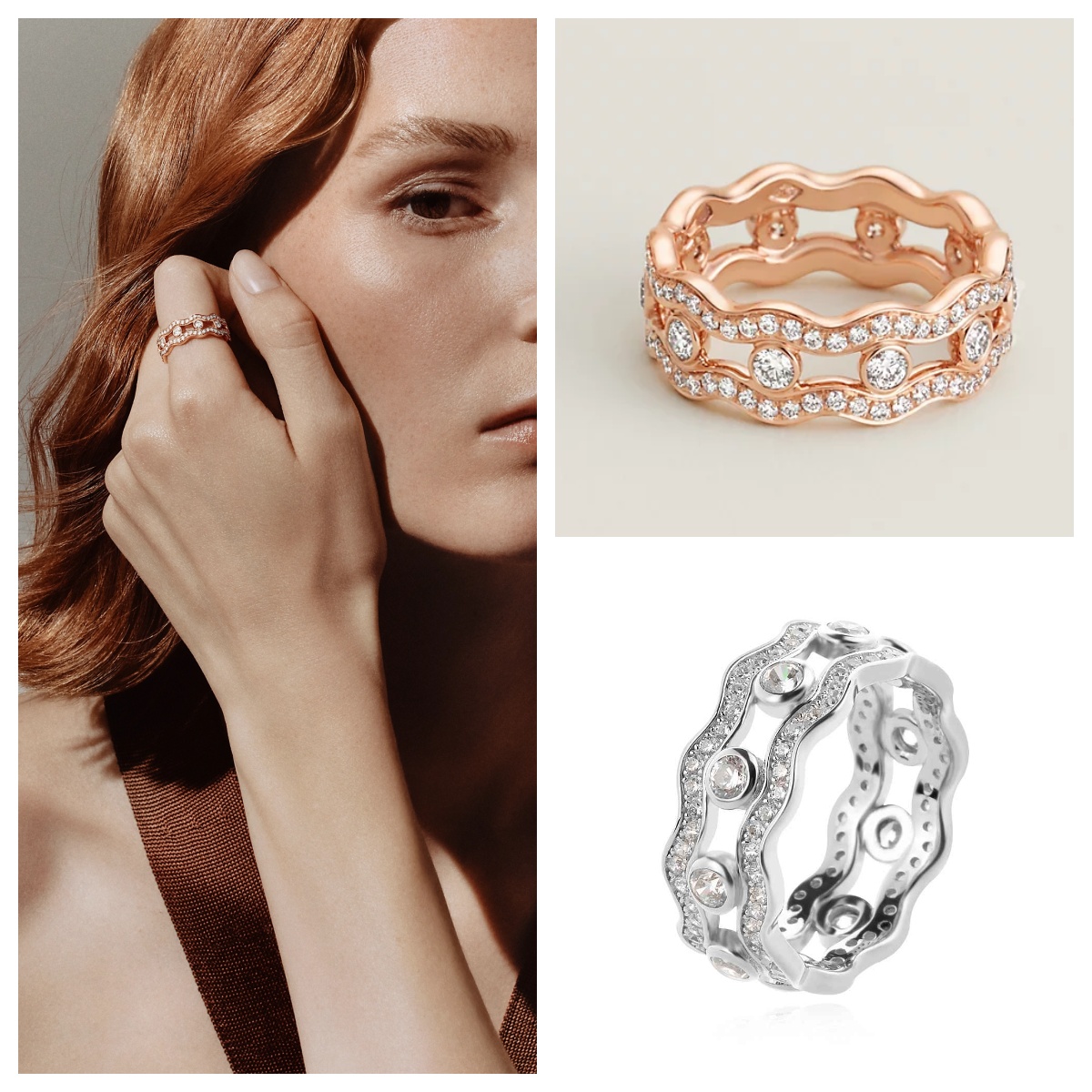 HERMES Les Sos Lumière Wave 戒指