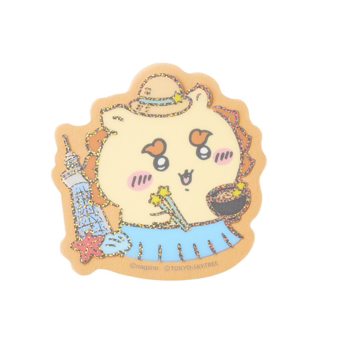 🎀【預訂】 Chiikawa 人魚島的秘密 x 星空晴空塔貼紙 - Shisa