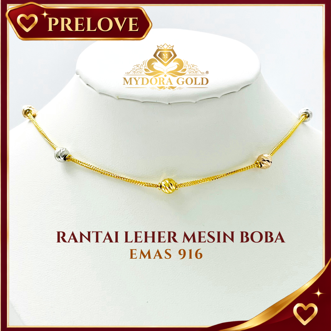 PRE-LOVE: Rantai Leher Mesin Boba l EMAS 916/22K