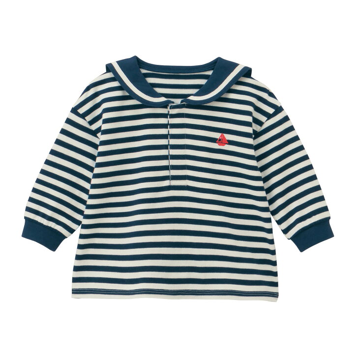 🇯🇵預訂 日本直送🇯🇵三色水手領帆船刺繡長袖上衣