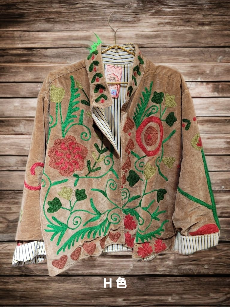 印度 Suzani 刺繡絲絨褸 