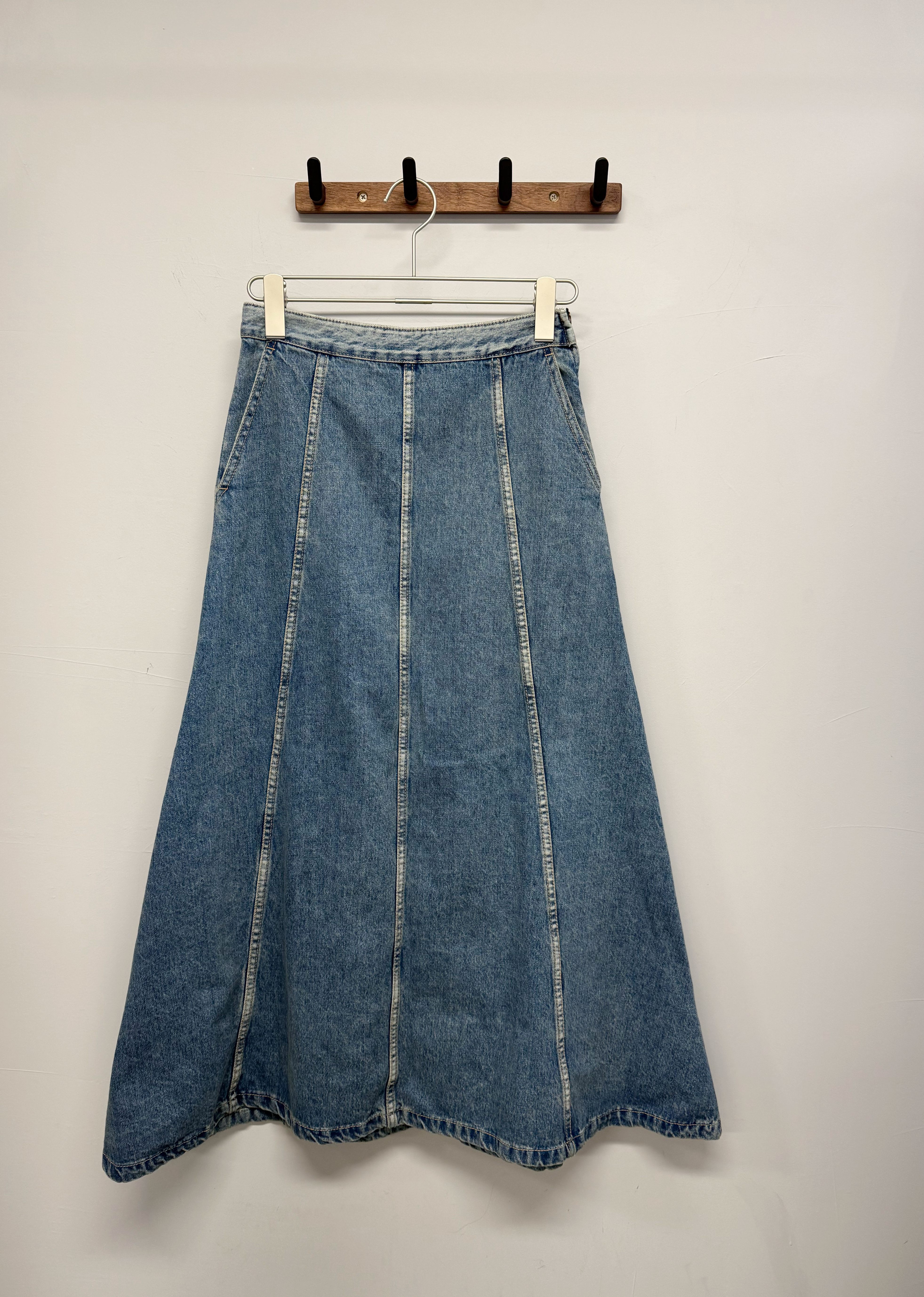Basic denim long skirt #sk31