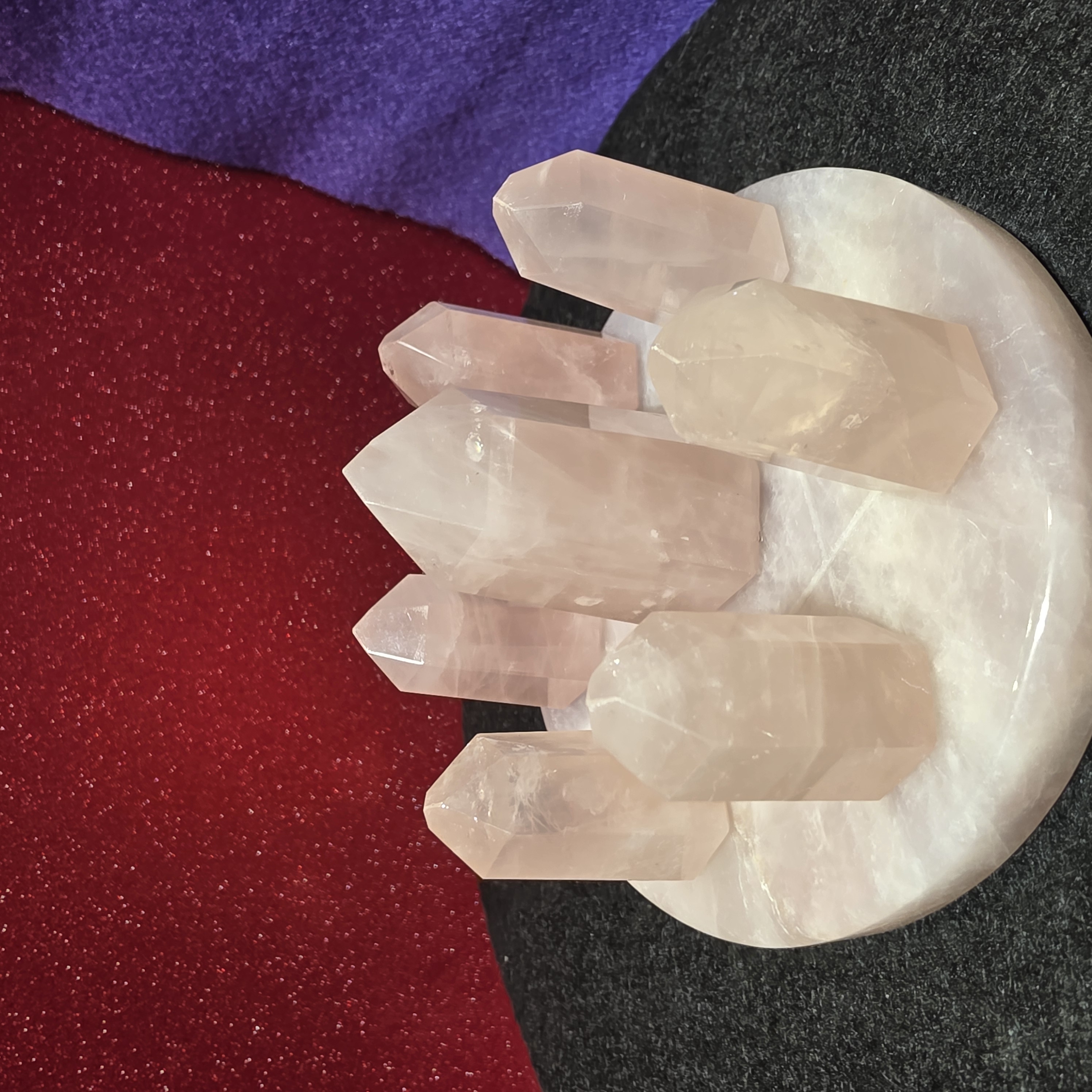 粉紅晶柱七星陣