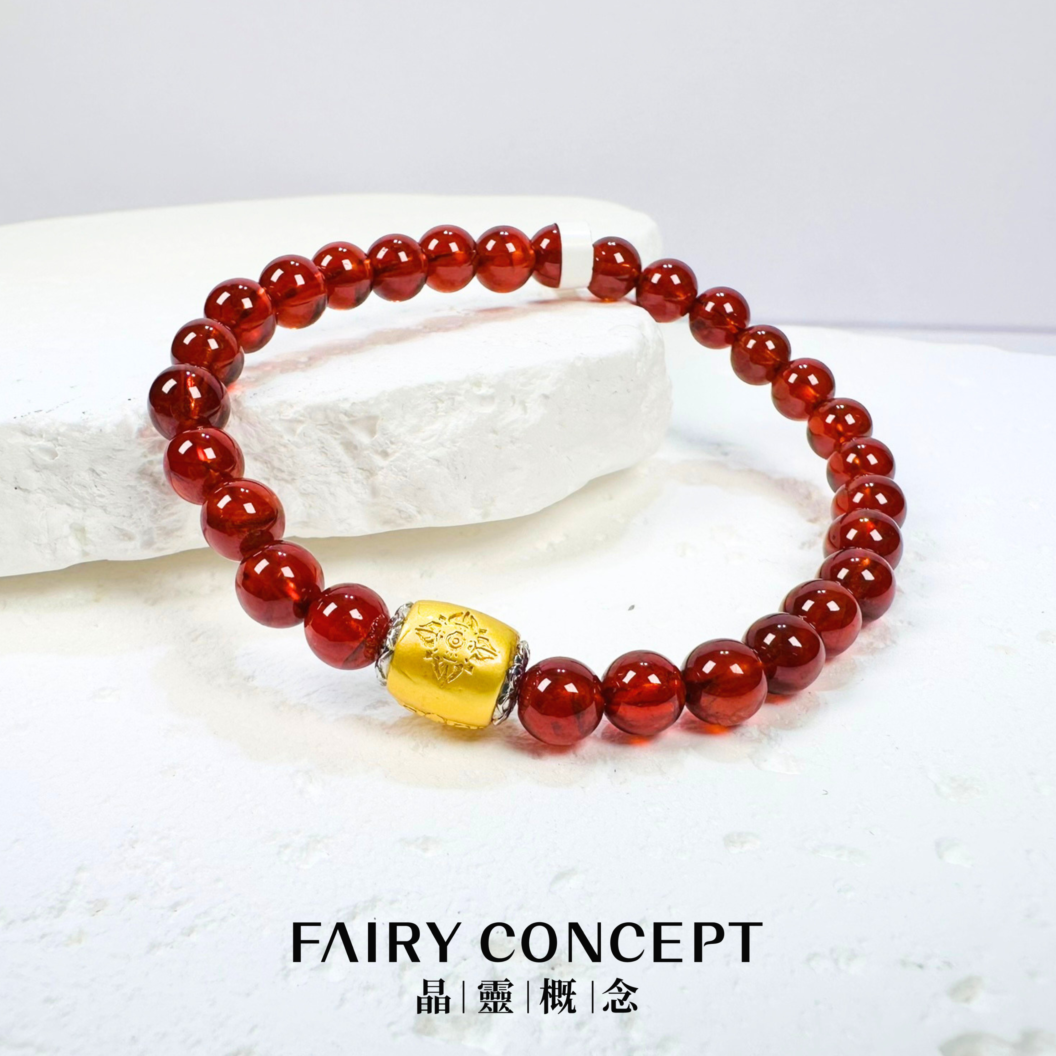 6MM+石榴石 配925銀器