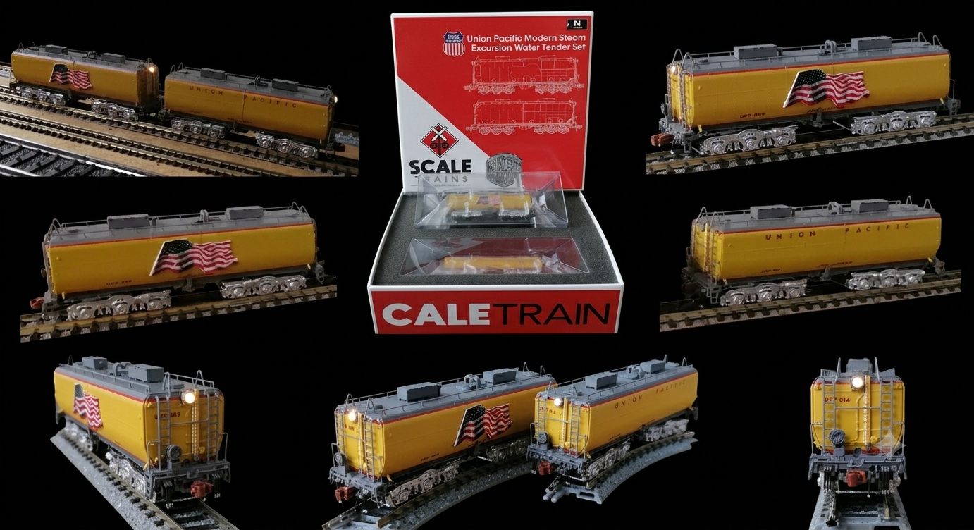 Scaletrains N （1：160） Union Pacific Late Steam Excursion Water Tender Set (配置模擬及數碼燈光效果）