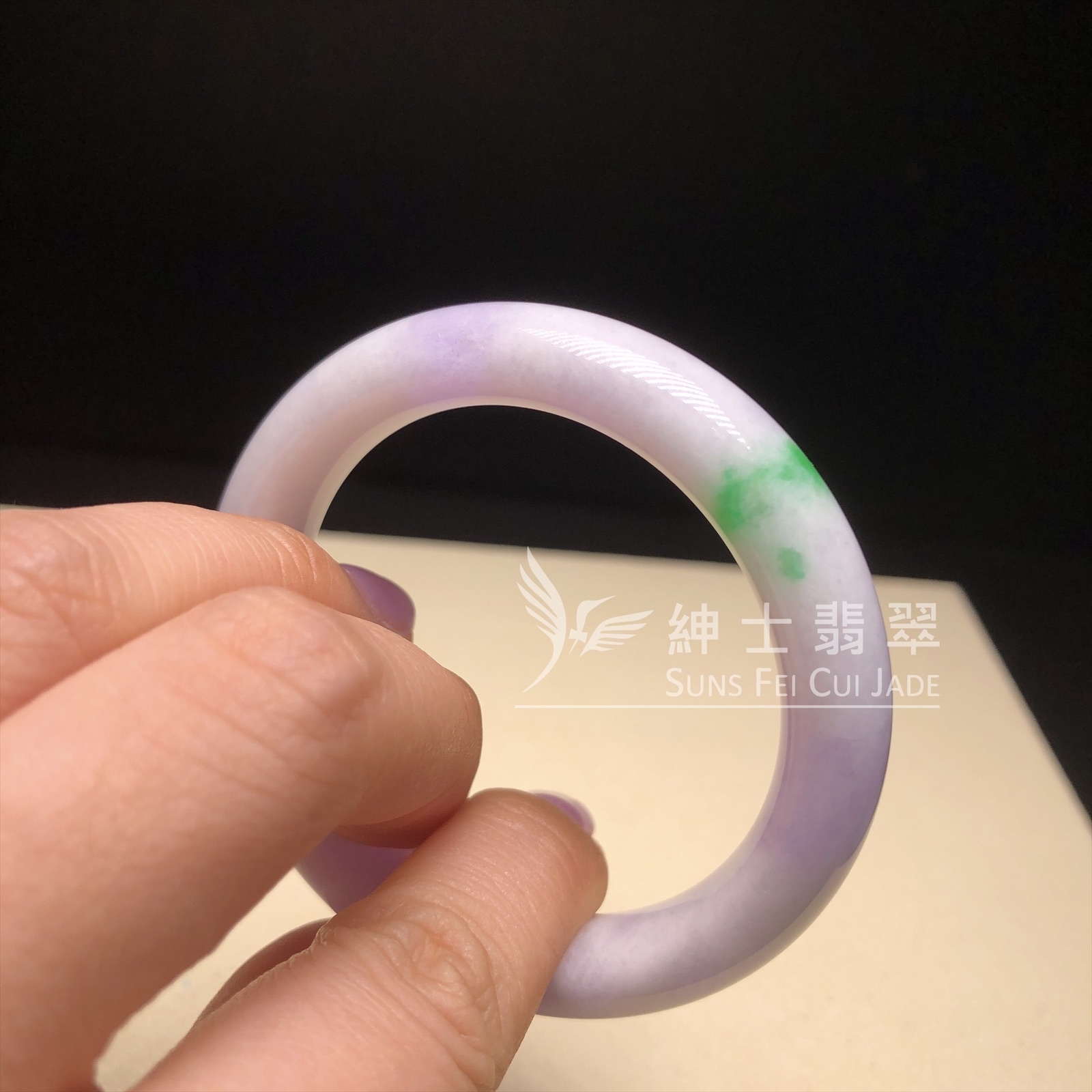 紫帶飄翠福鐲48.2mm  YM00143