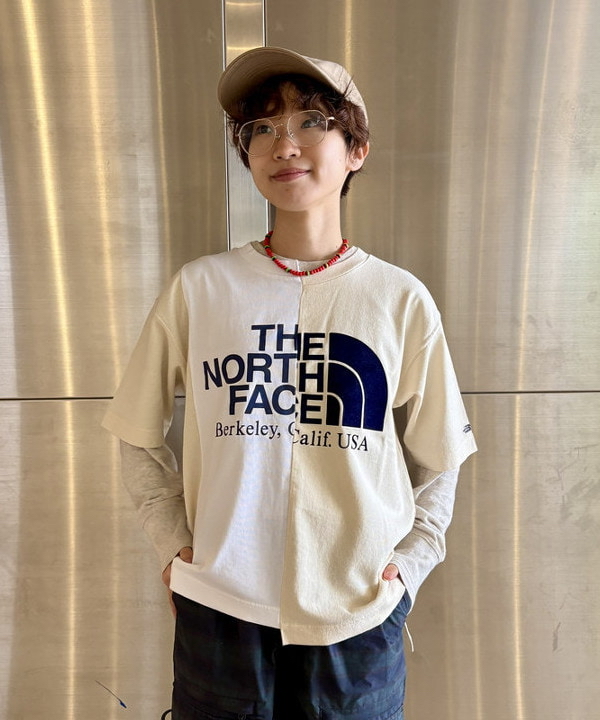 日本製THE NORTH FACE x BEAMS BOY 別注拼款tee