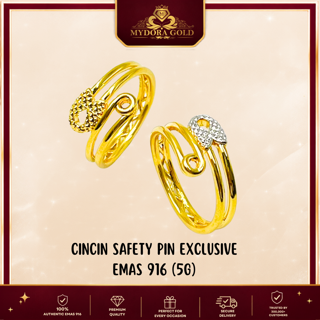 MYDORA Cincin Safety Pin Exclusive (5G) l EMAS 916/ 22K
