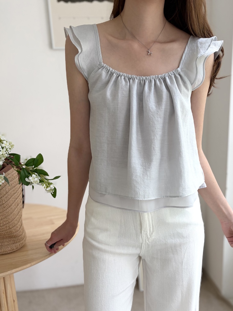 Luna Flutter Top (Mint)