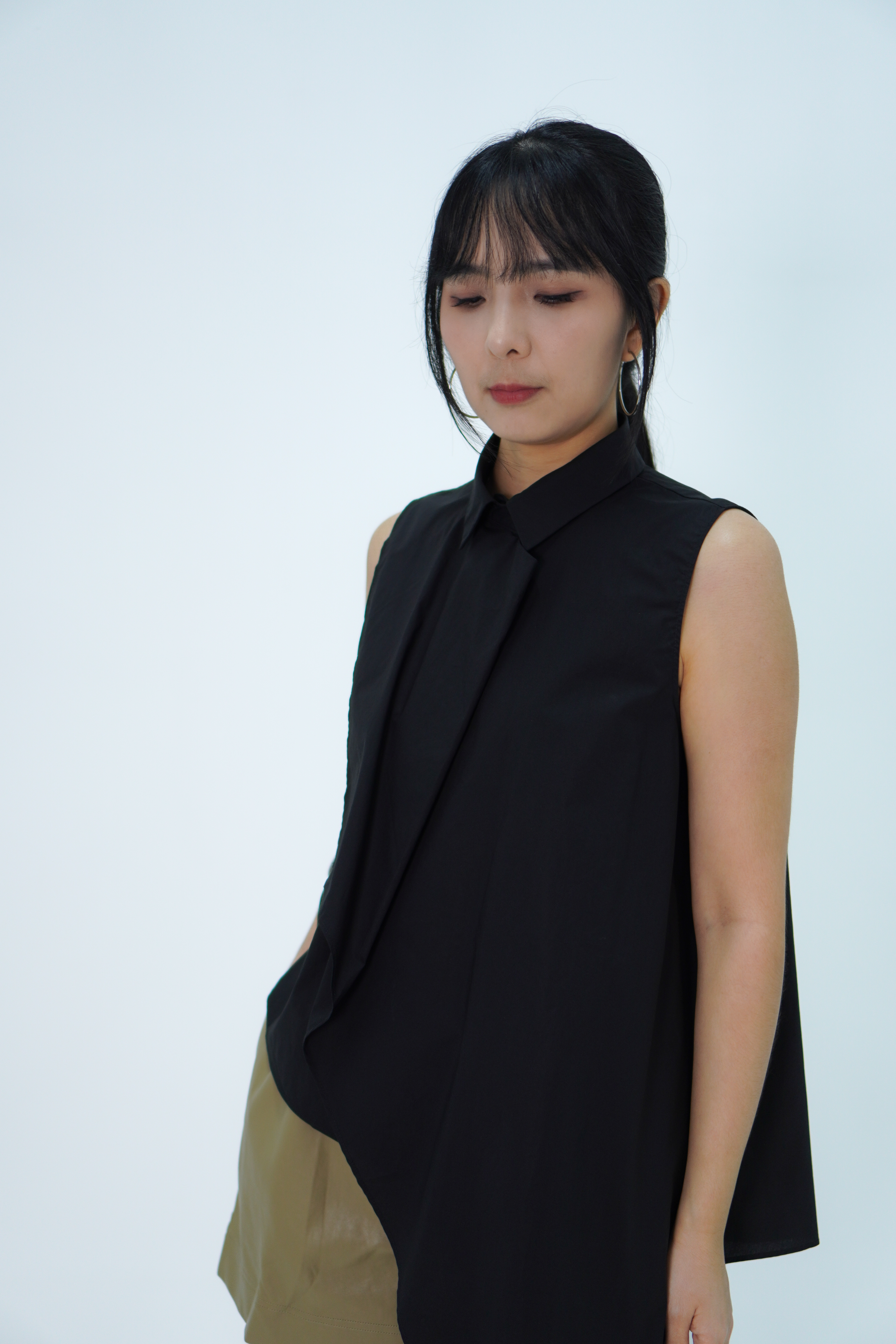 【设计师款】立领不规则衬衣