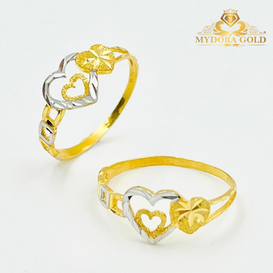 MYDORA Cincin Stamping Tri-Love l EMAS 916/22K