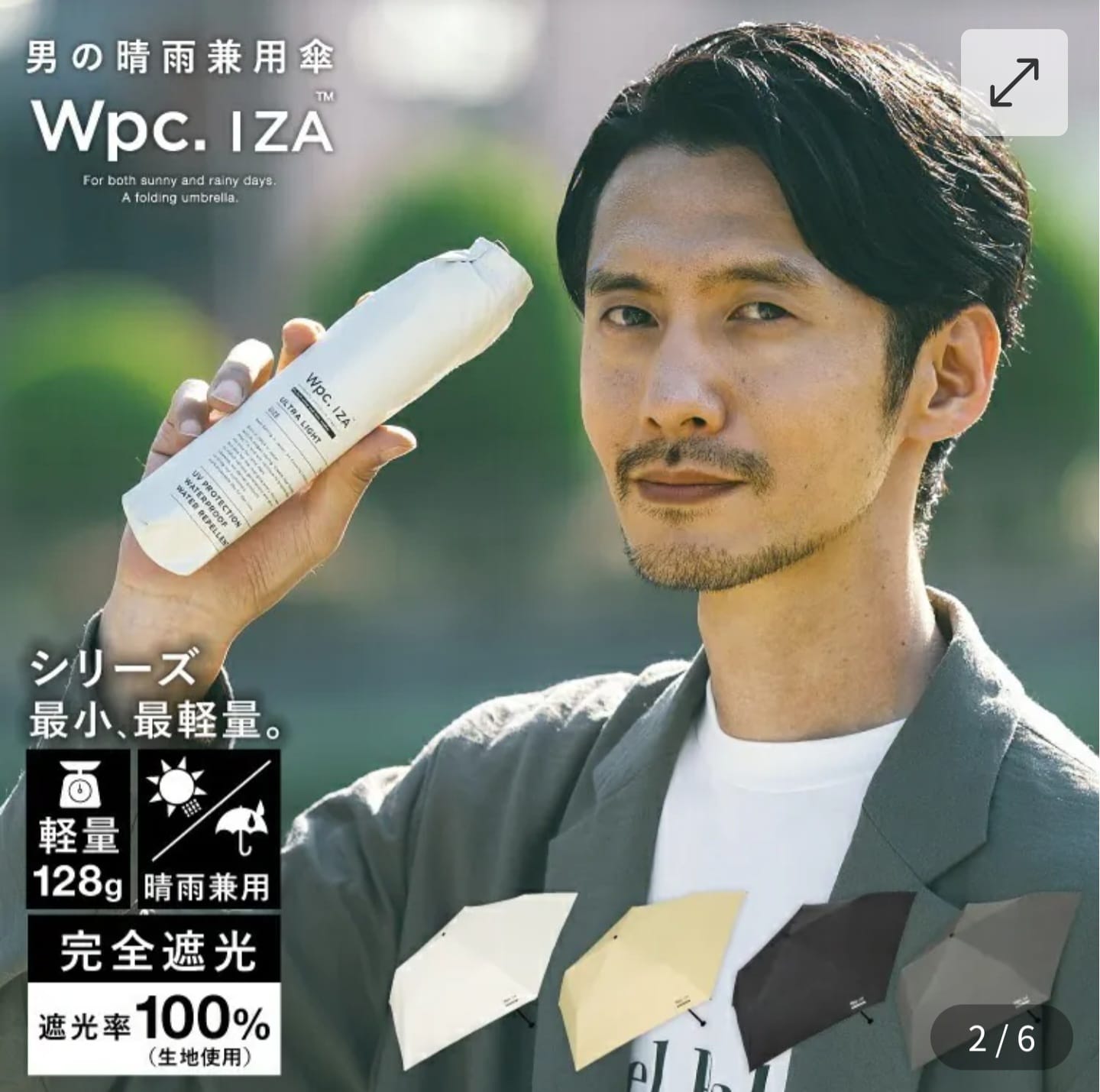 Wpc. IZA 超輕量抗UV遮陽傘 防曬晴雨兩用傘 迷你便攜折疊傘