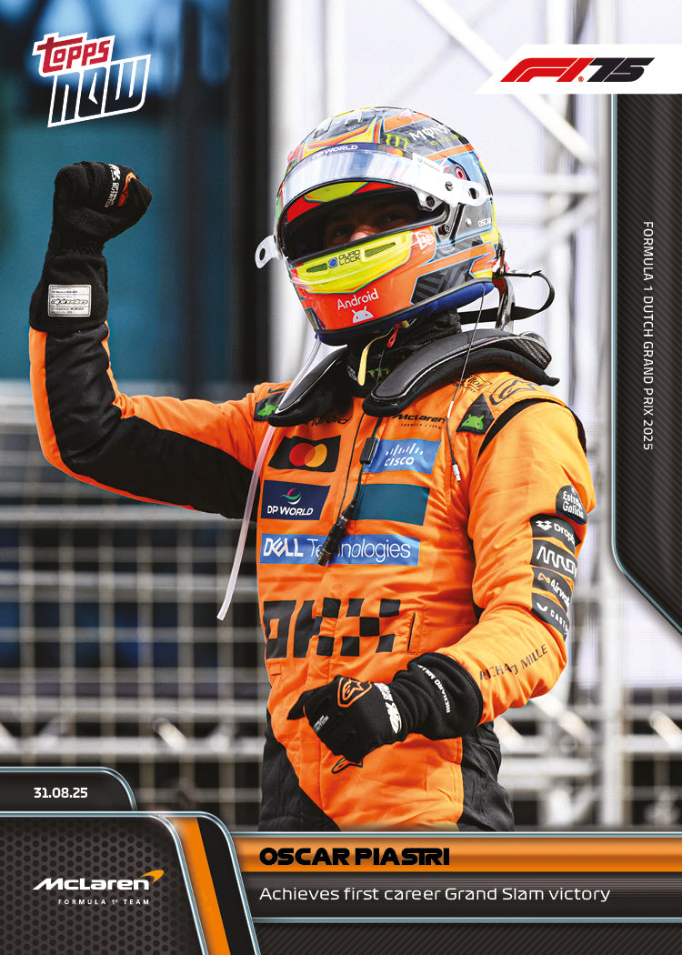 Oscar Piastri - 2025 F1 Topps NOW® #57 Dutch GP 贏車卡｜PR 5,164
