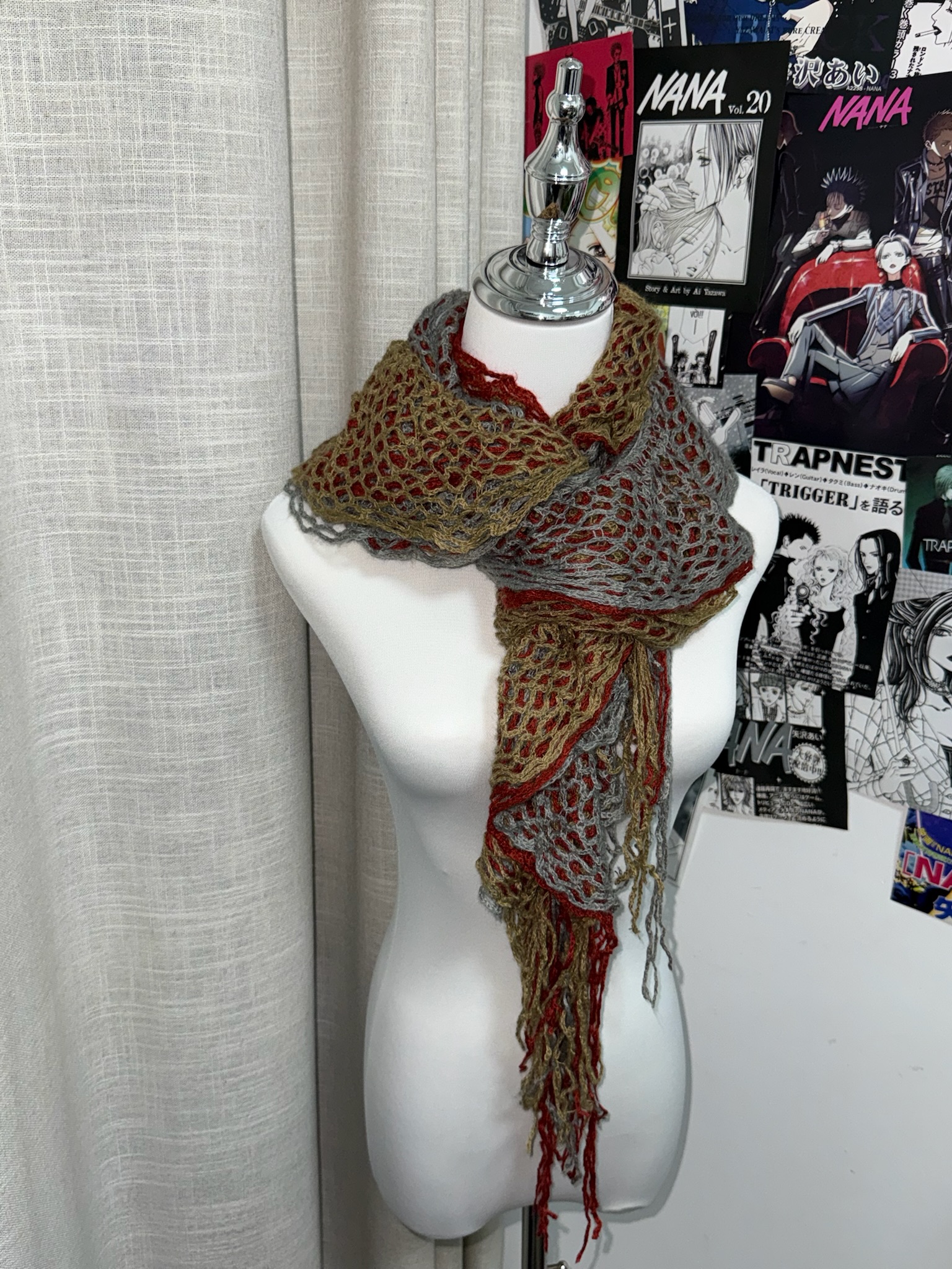 Multi-Color Mesh Scarf