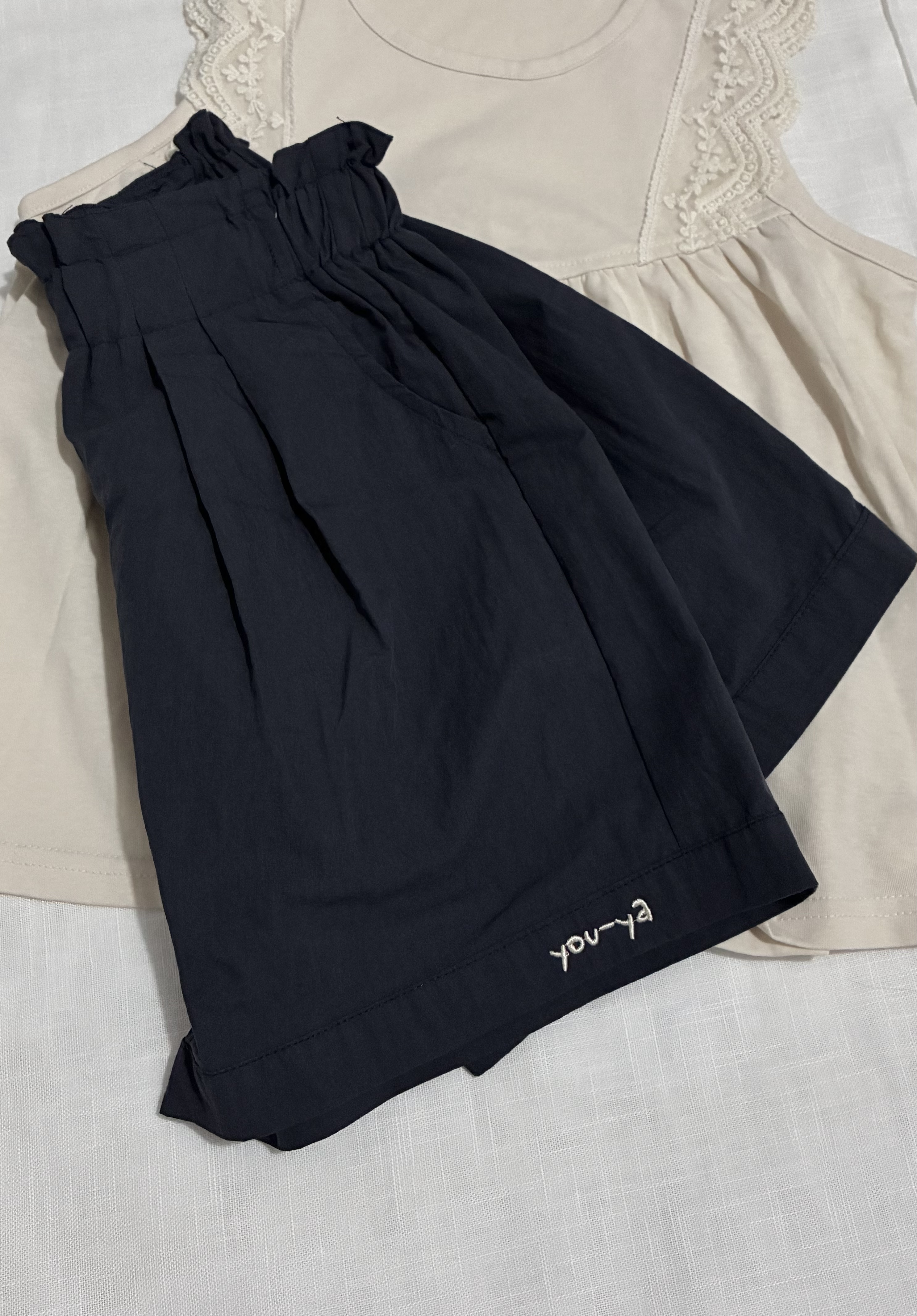 日系荷花腰短裤YX25185