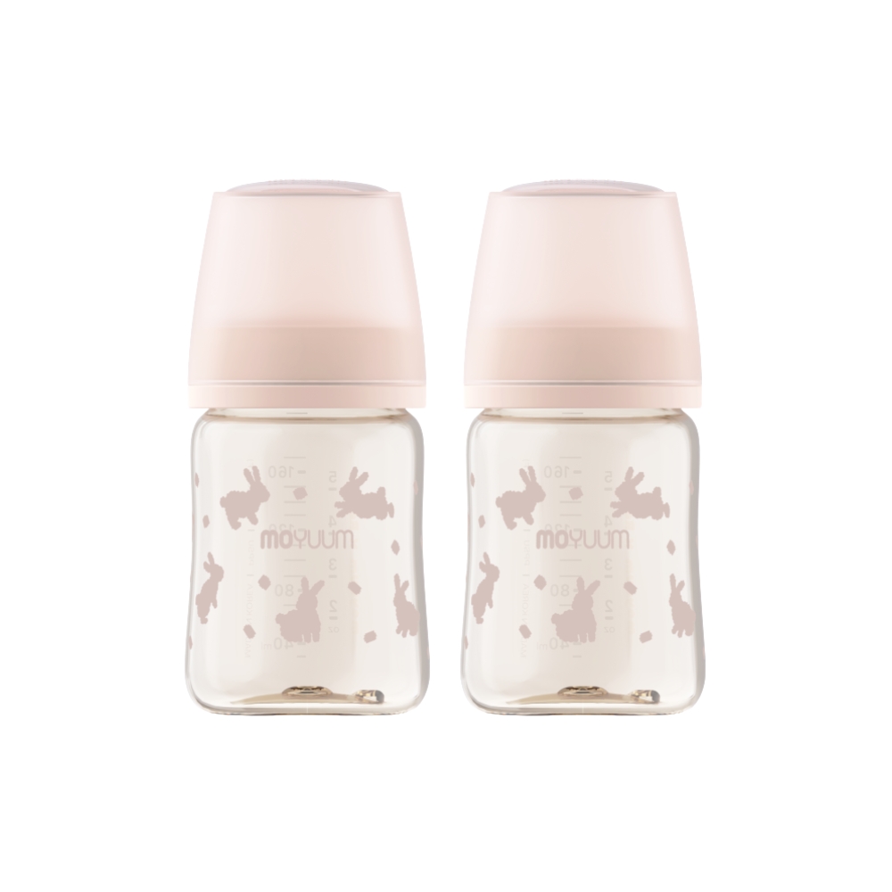 Moyuum - PPSU 寬口防漲氣奶瓶170ml(粉紅雪兔)x2件_MY256_2