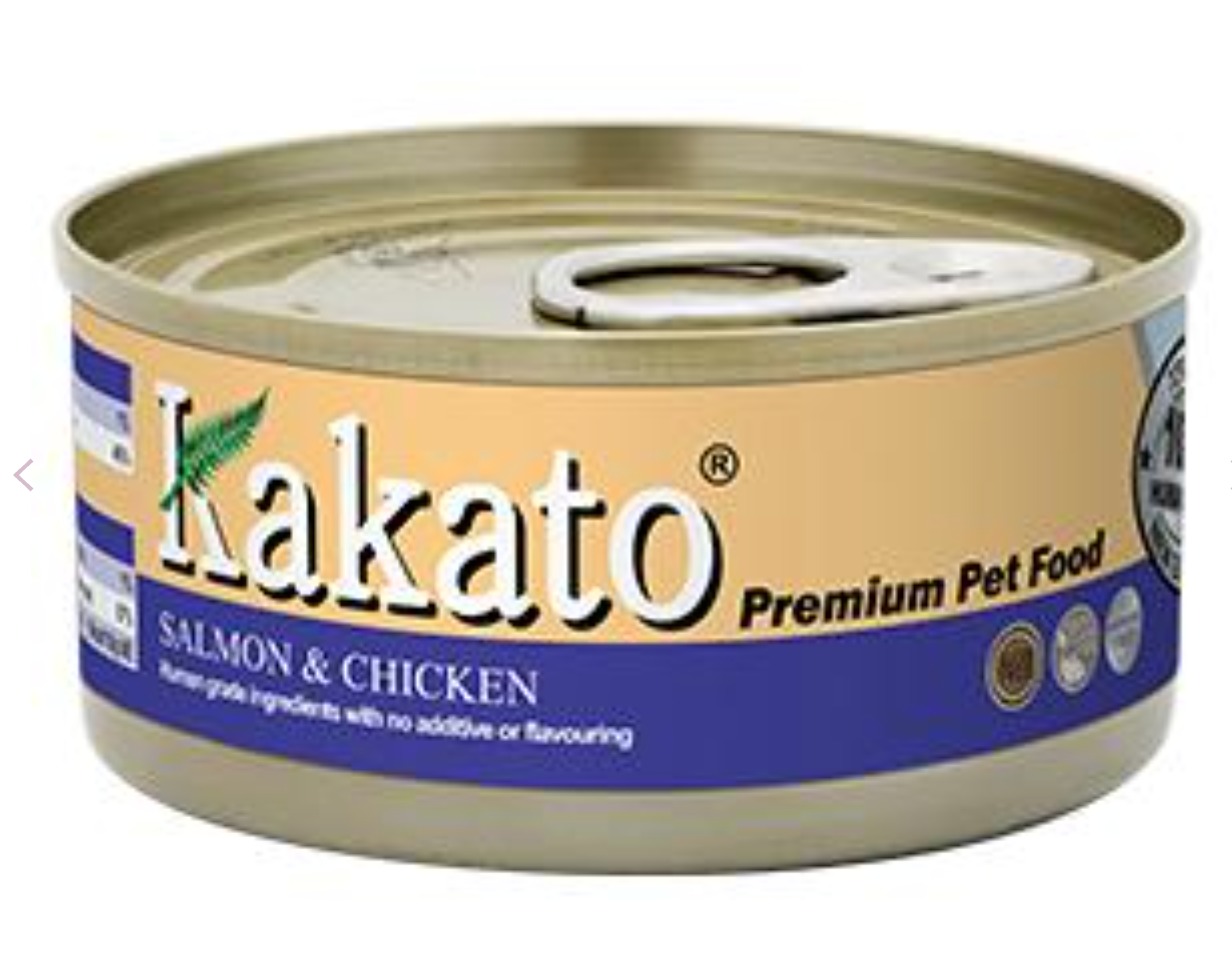 Kakato 鮭魚雞肉高級寵物食品罐頭