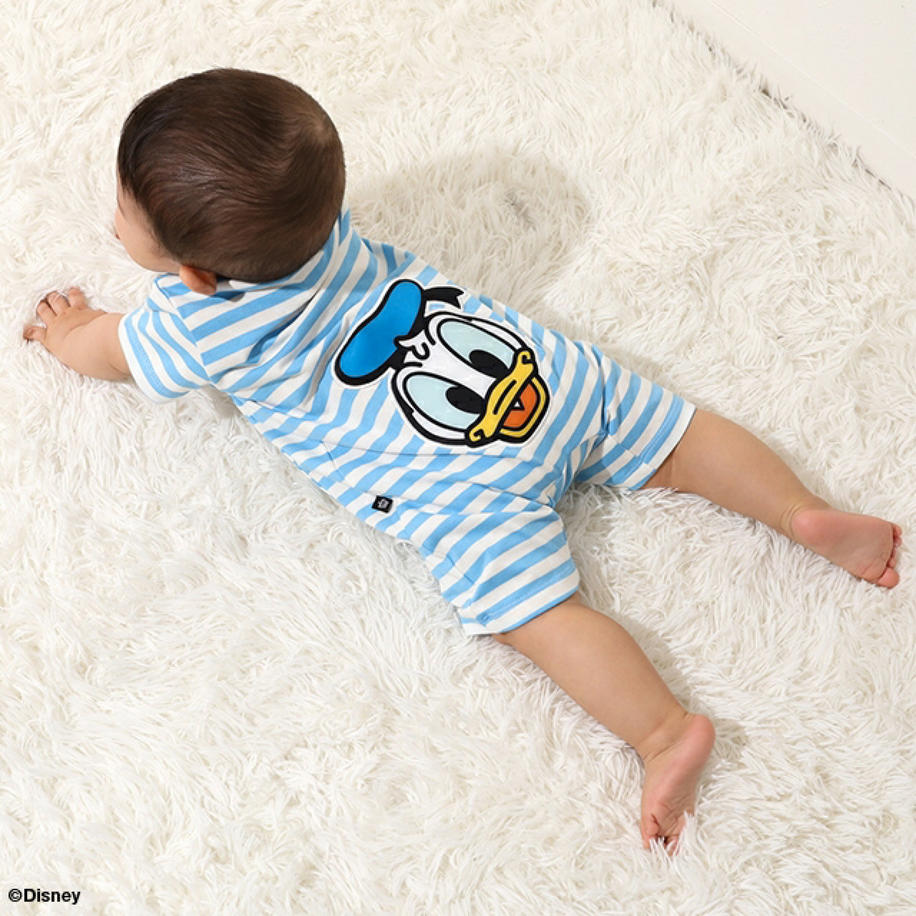 🇯🇵預訂 日本直送🇯🇵Babydoll x Disney六色臀部人物大貼花條紋短袖連身服