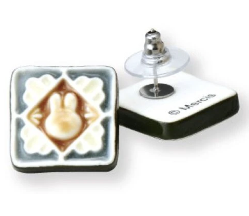 🐰Pre Order  - miffy  "美濃燒" 耳環.  Made in Japan🇯🇵  ( 📦 大約3月底到貨, 若遇到缺貨或其它因素貨期會延遲 ）