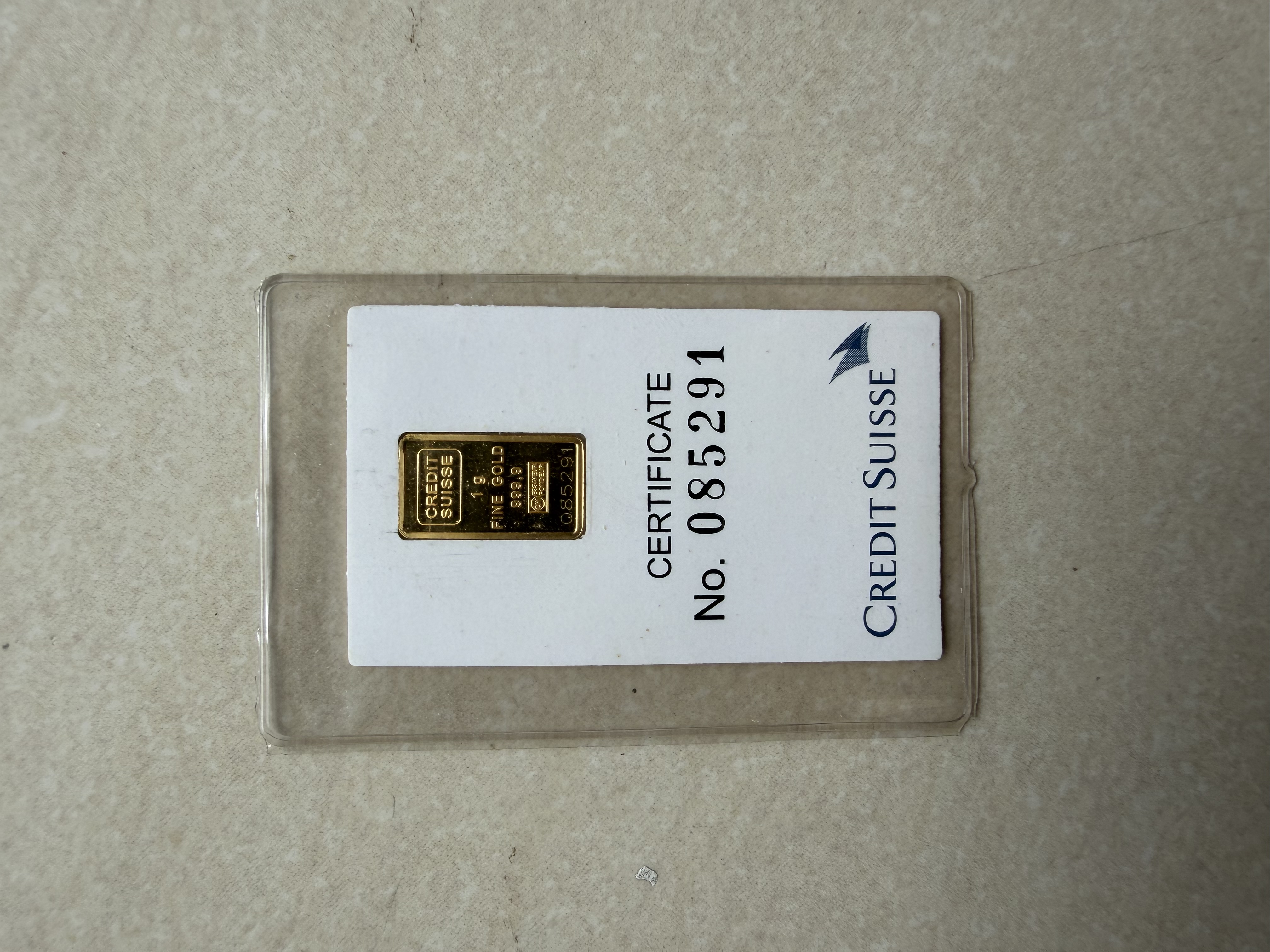 (SN85291) VALCAMBI 🇨🇭RARE Vintage 1985 Liberty 1g Credit Suisse Gold bar Emas 999.9 自由女神