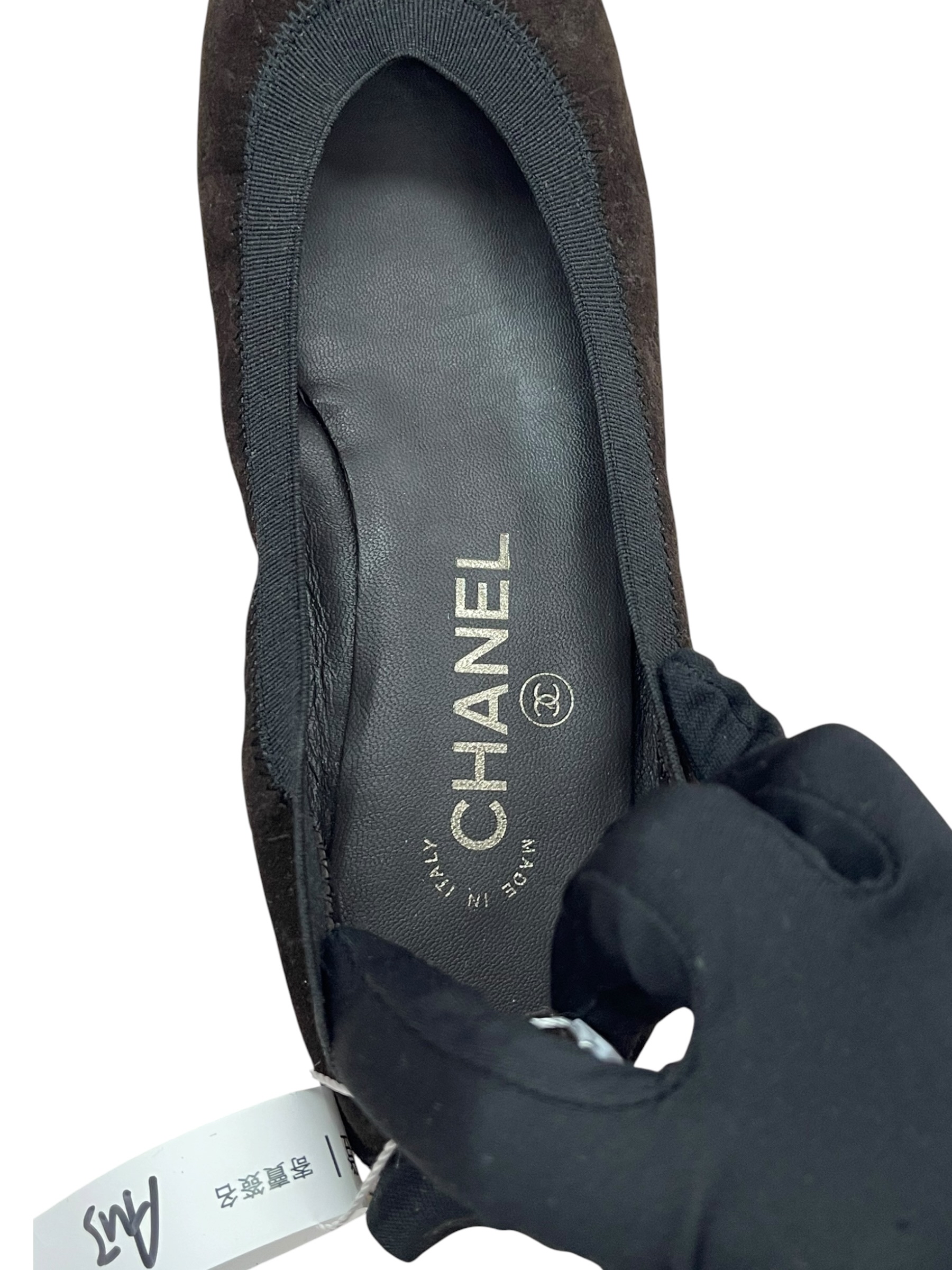Pre-Owned Chanel Suede Cap Toe Ballerina Flats / Product Code: 080520