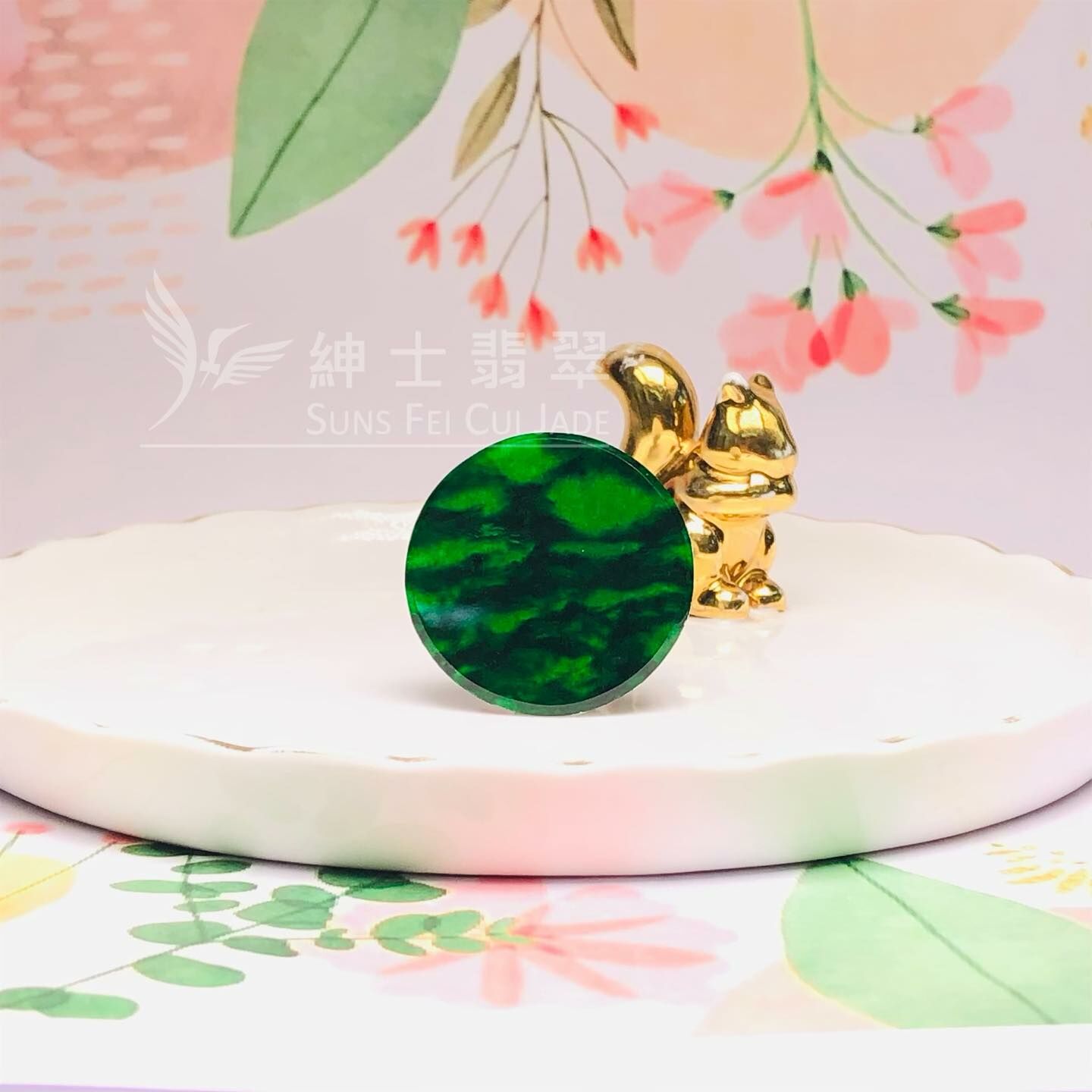 豹紋花青圓牌 - 3