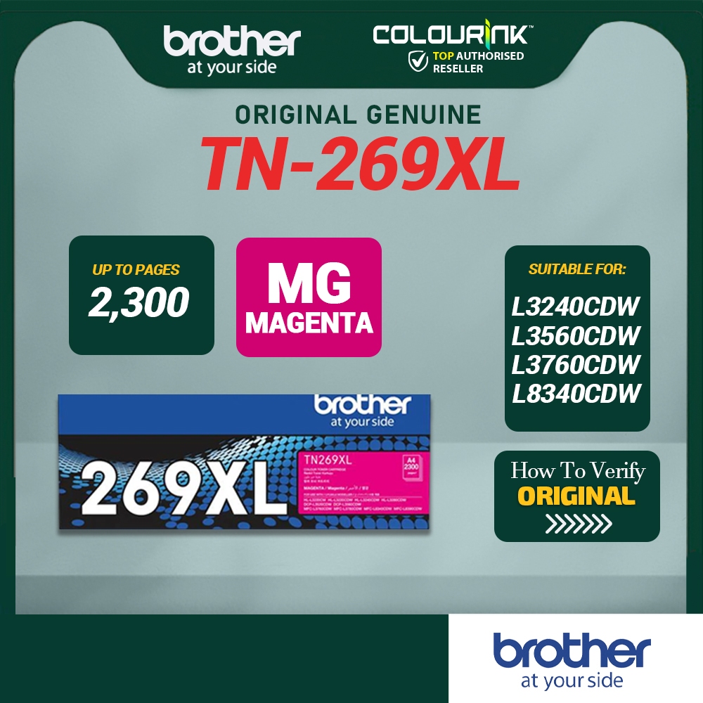 Brother ORIGINAL GENUINE TN-269XL Colour Toner HL-L3240CDW DCP-L3560CDW MFC-L3760CDW MFC-L8340CDW TN269XL TN269 L3560CDW