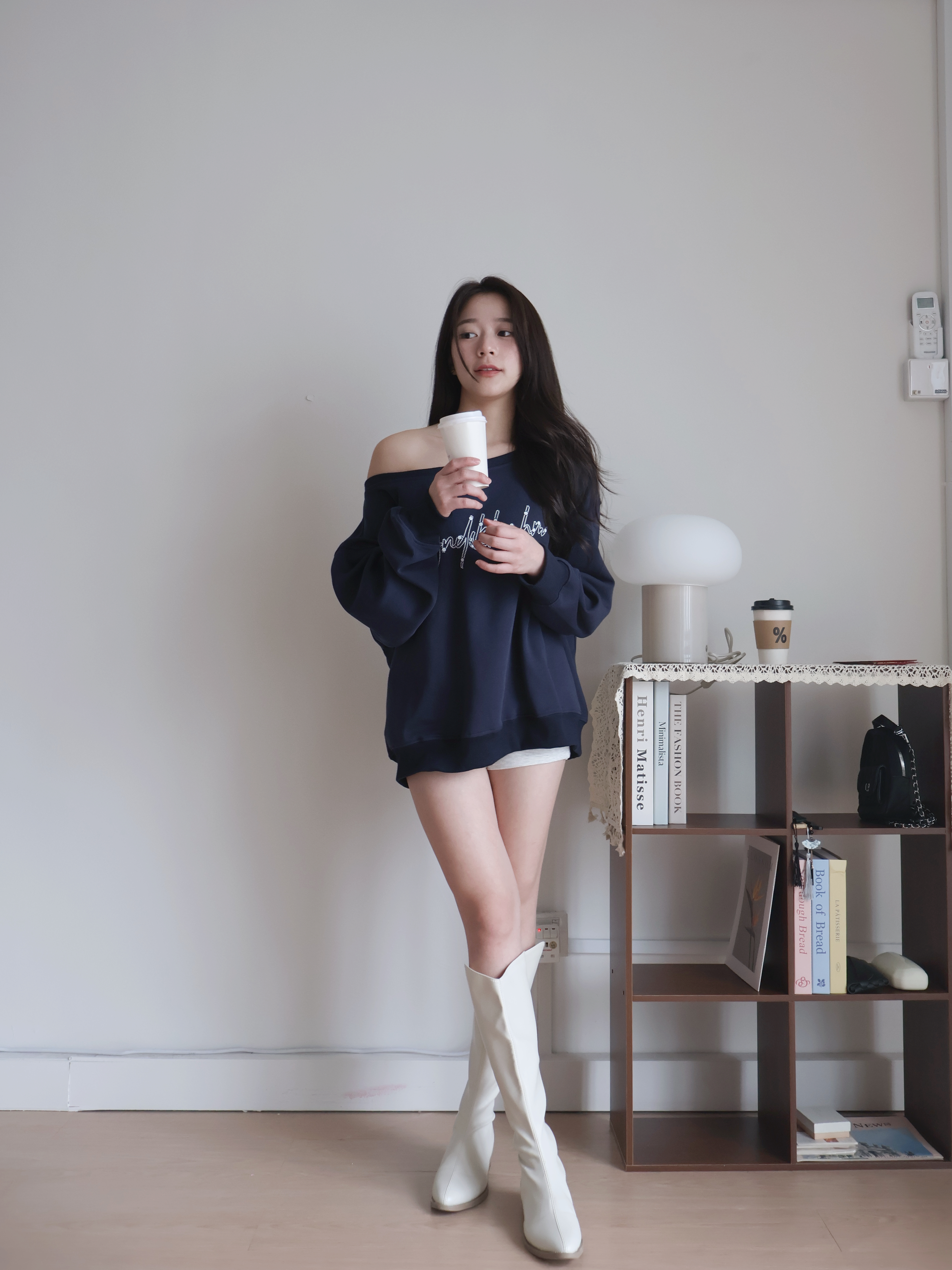 SL36 Navy Long Sleeve Top