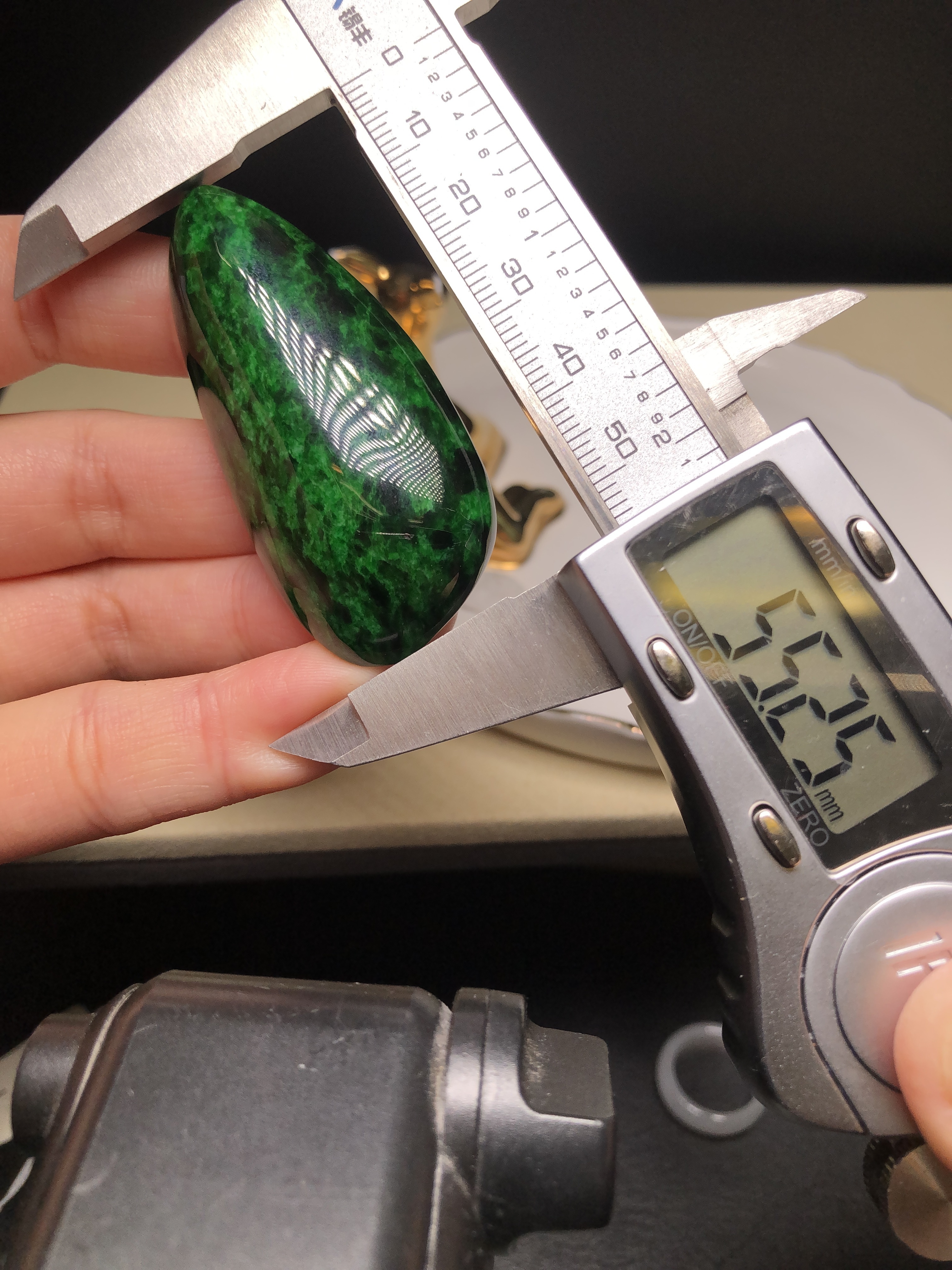 花青原石吊墜 B08122