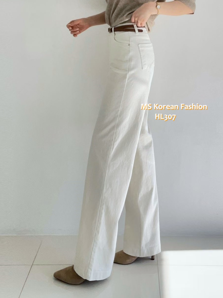 HL307 韓國🌼Howluk春版彈力棉闊筒褲