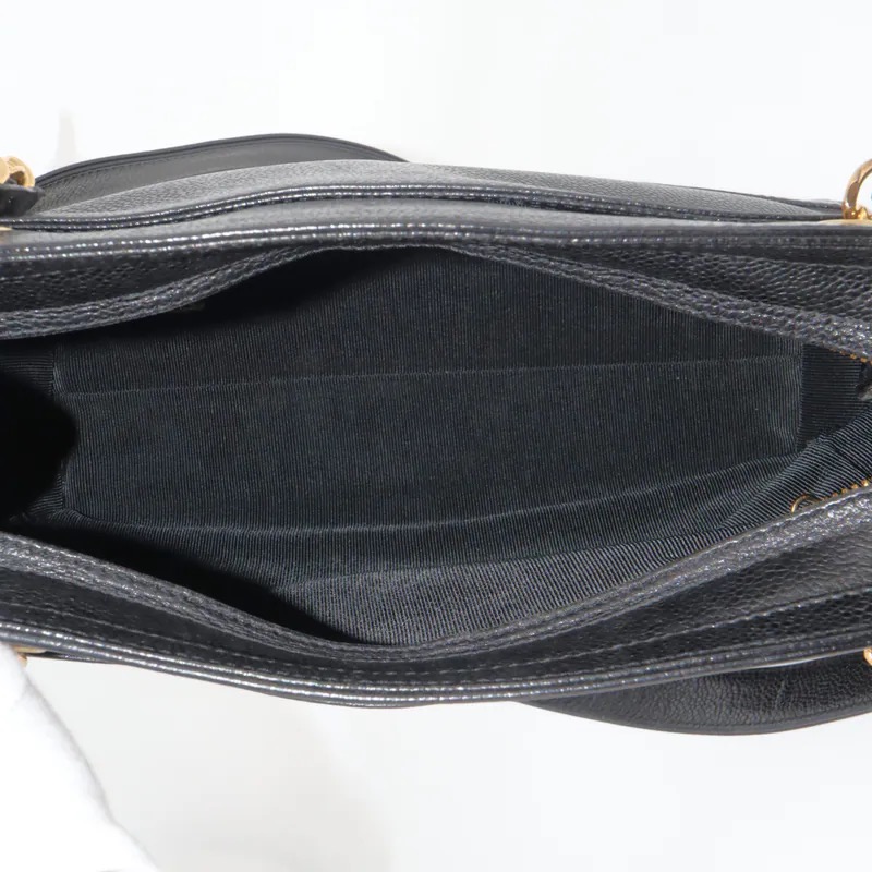 Chanel Triple Coco Mark Caviar Chain Tote Bag