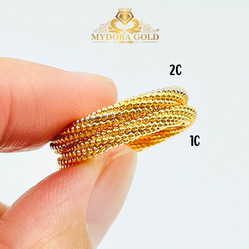 MYDORA Cincin Belah Rotan Pintal Jagung (5G) l EMAS 916/22K