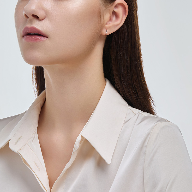 DIDIER DUBOT Miss Doux Rose Gold 14K玫瑰金耳環 (JDRERYF45XX)