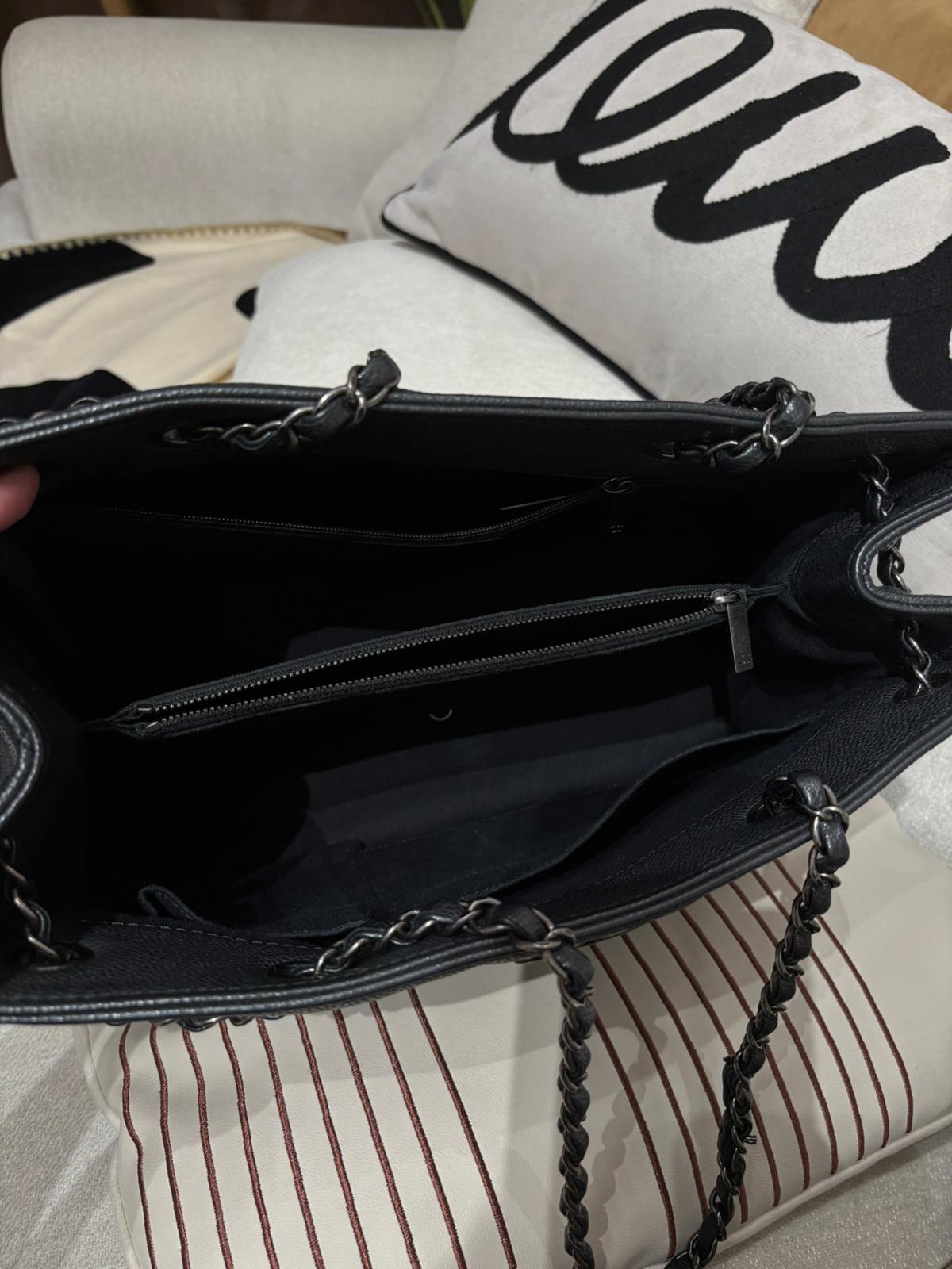 Chanel chain tote bag Caviar Skin grey 100%Authentic,95%new ✅22card✅dust bag 