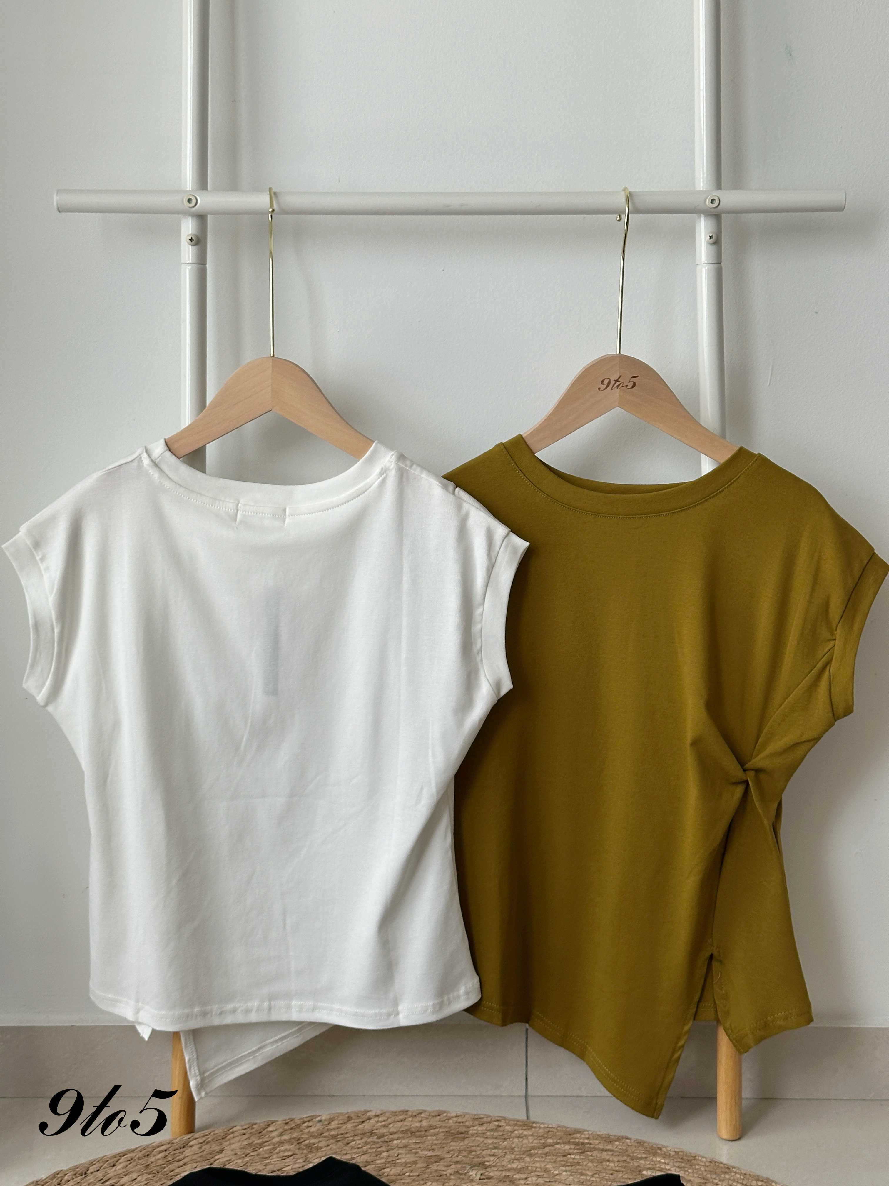 T4230 Cape Sleeve Ruched Top - 4 Colors 