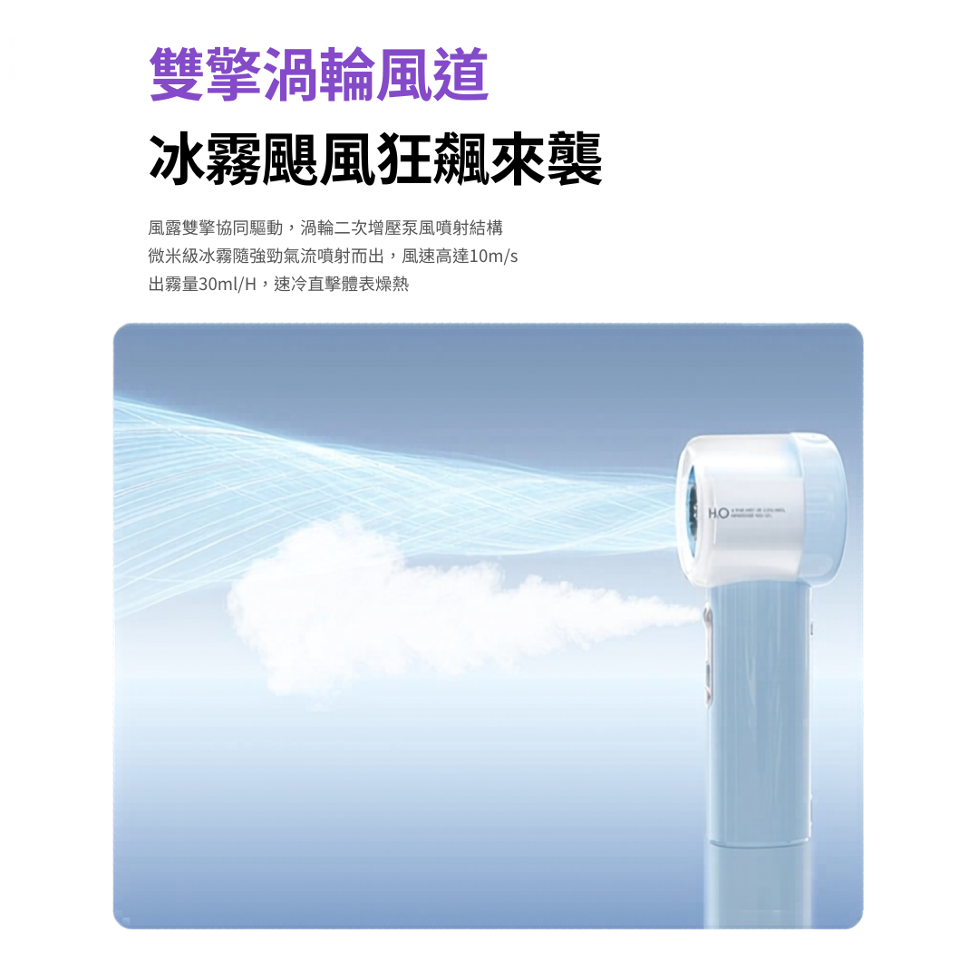 夏日救星: 噴霧小風扇 (牛乳白) [預計 : 6月中至尾發貨]