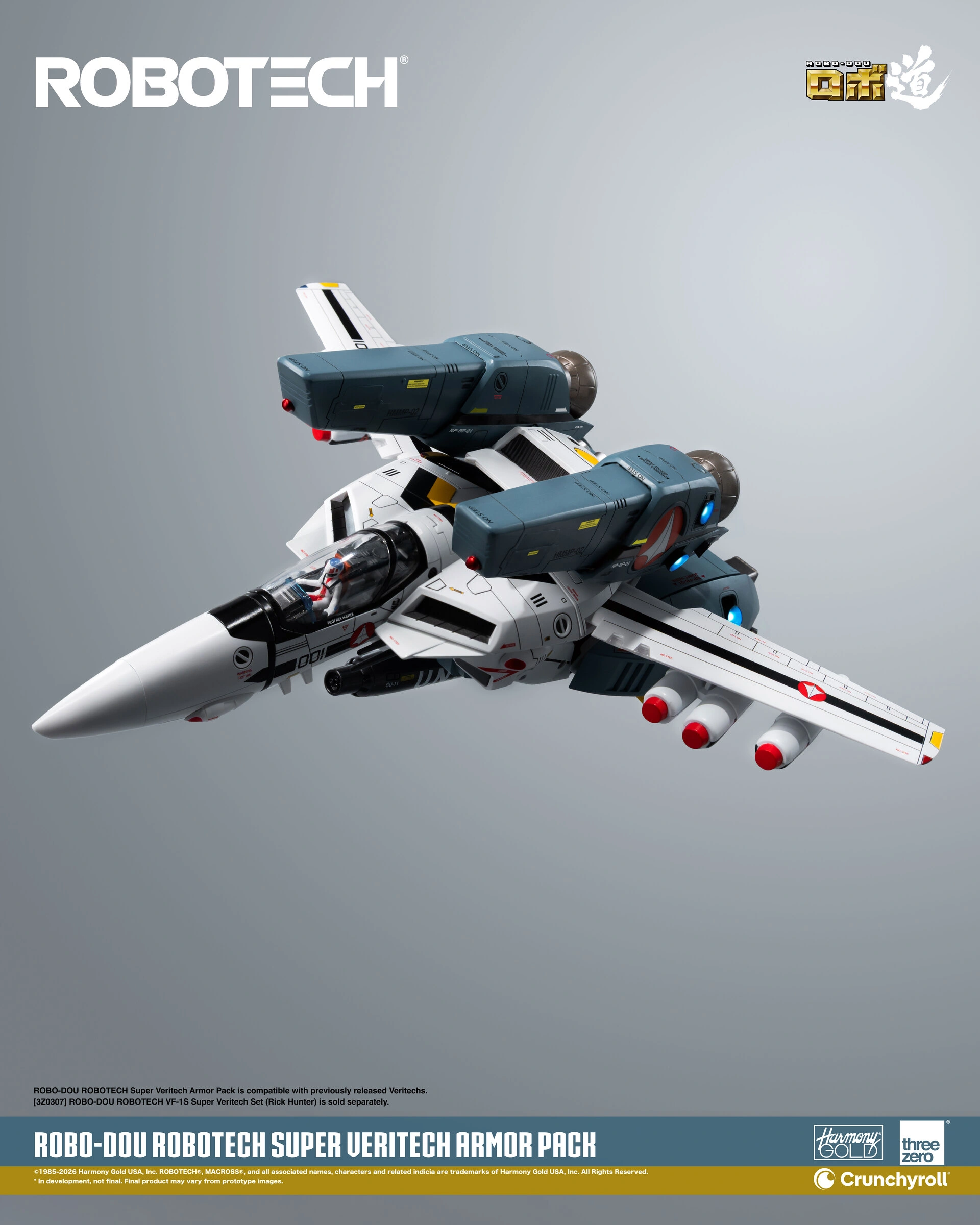 (預訂訂金 $200) (總價 $675) threezero ROBO道 超時空要塞 Macross VF-1S 變形戰鬥機超級裝甲包 (行版) ROBO-DOU Robotech VF‐1S Super Veritech Armor Pack (TZ-3Z1072) 
