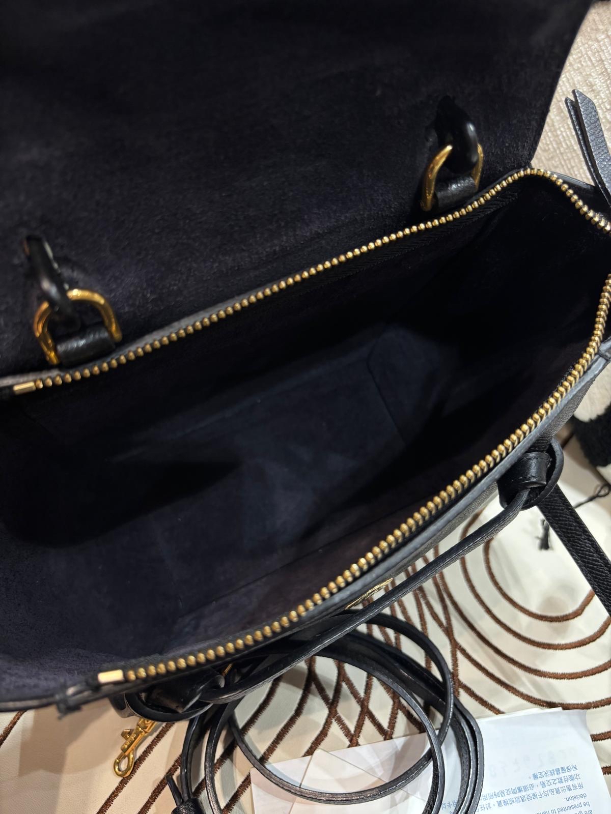 Celine nano belt bag black 黑色牛皮 100%Authentic, 99%New ✅收據✅Dust bag