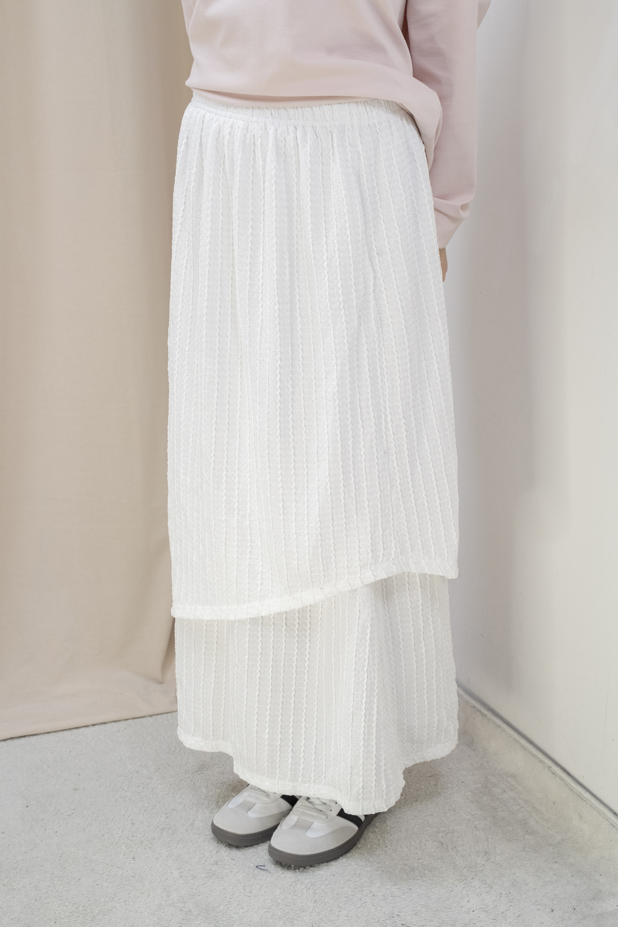 層次優雅半身裙（2色）