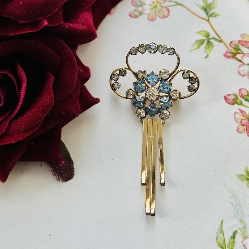 C.a. 1940s M&S 1/20 12Kt Gold Filled Elegant Motif Swinging Tassels Two-Way Brooch and Pendant(MT1805)