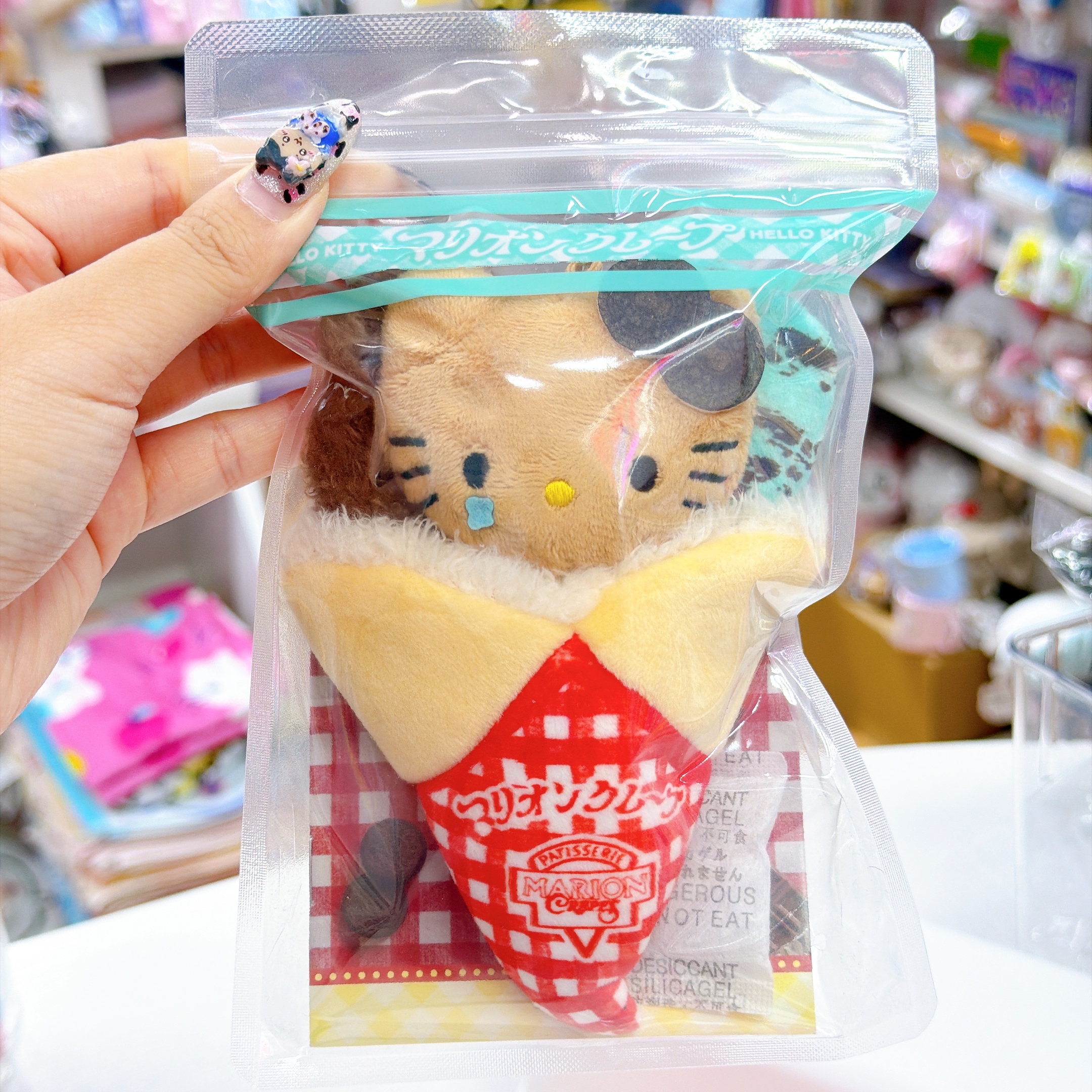 日本直送Lawson限定Hello Kitty可麗餅造型公仔掛飾
