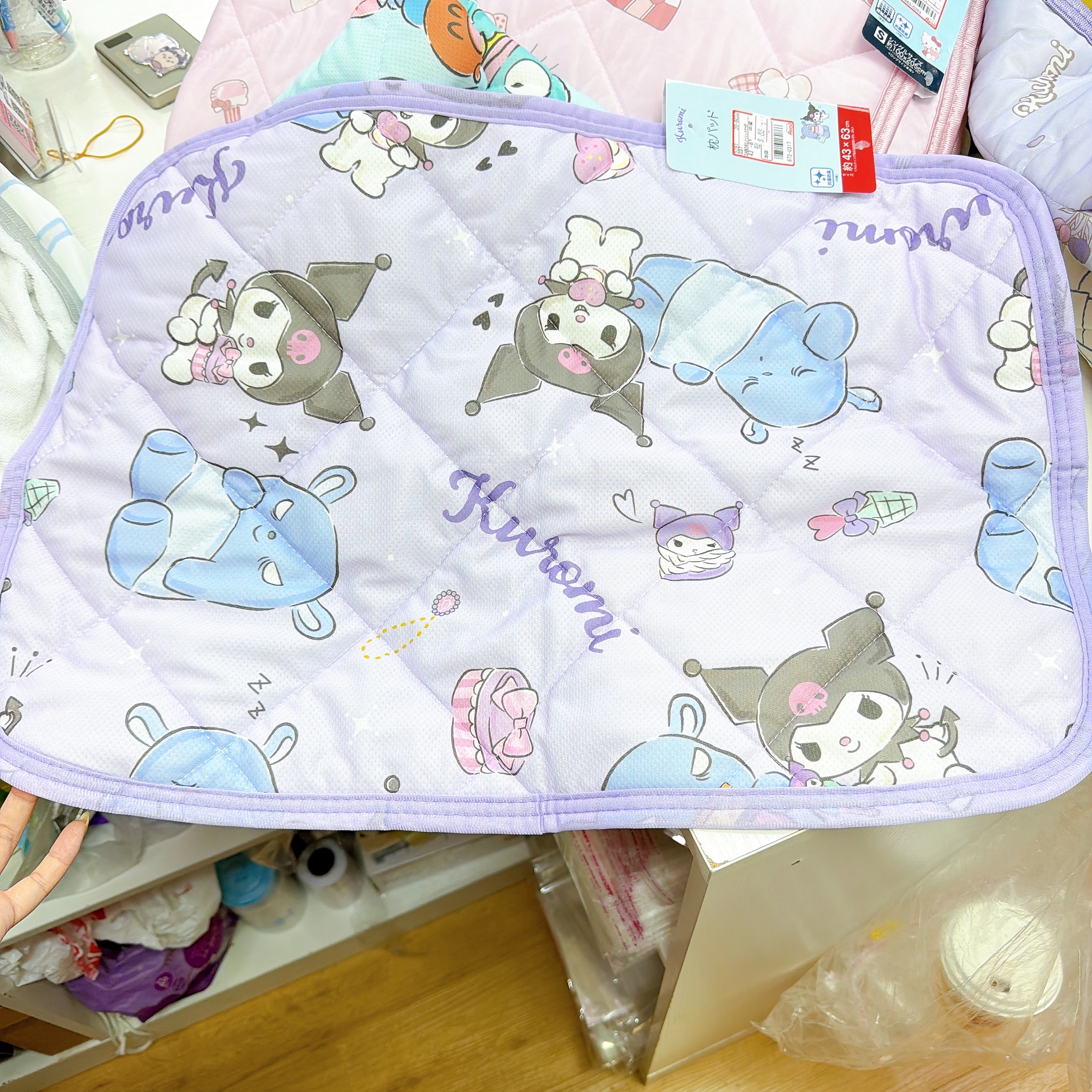 日本直送日本版Sanrio Kuromi 43*63cm 涼感枕頭墊