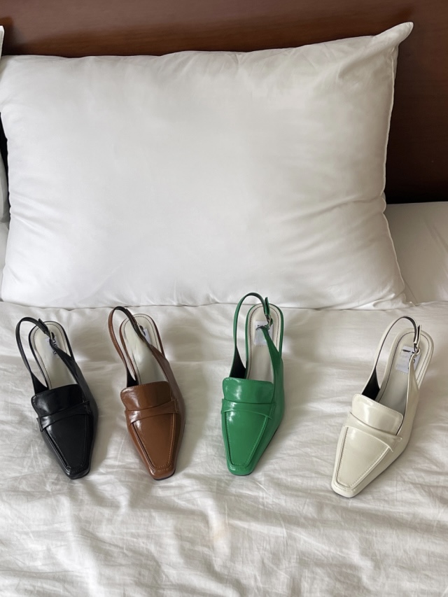 Classic Pointed Slingback Loafers (3 colors)