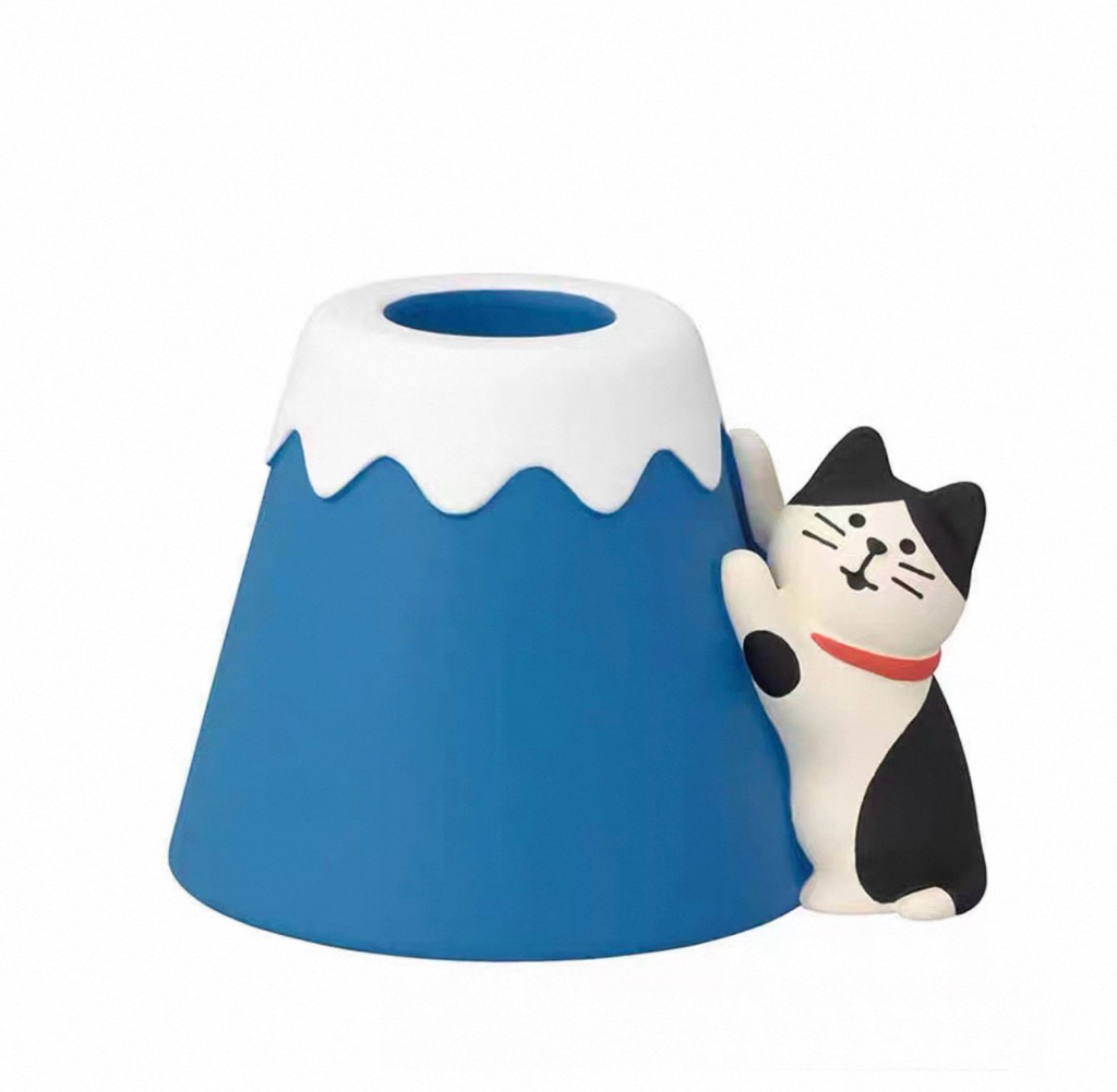 日本Decole富士山手機座筆座