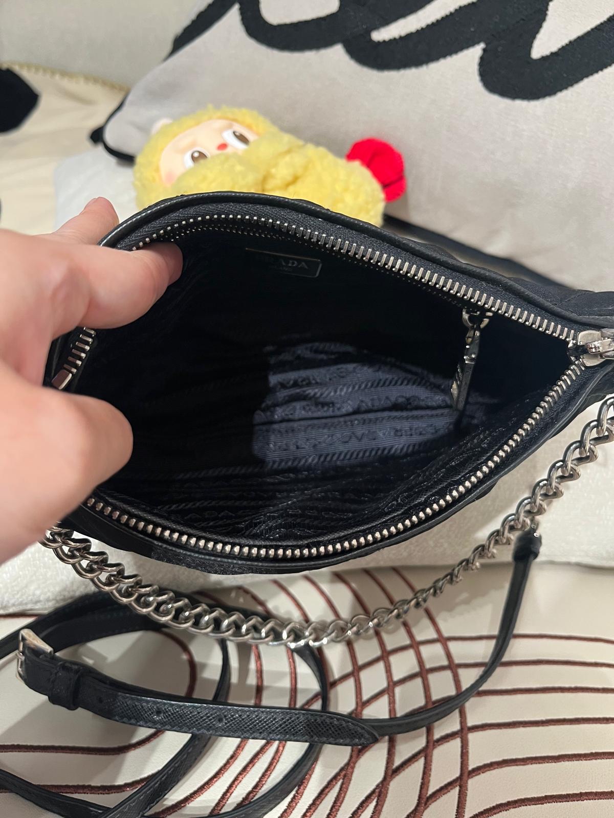 PRADA IBH026 Bandoliera Tessuto Impuntu re-nylon bag 100%Authentic, 98%New ✅Dust bag