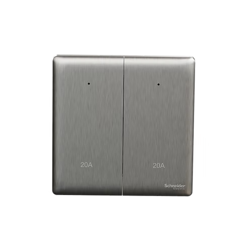施耐德 Unica X 炫星銀 20A孖位 燈曲