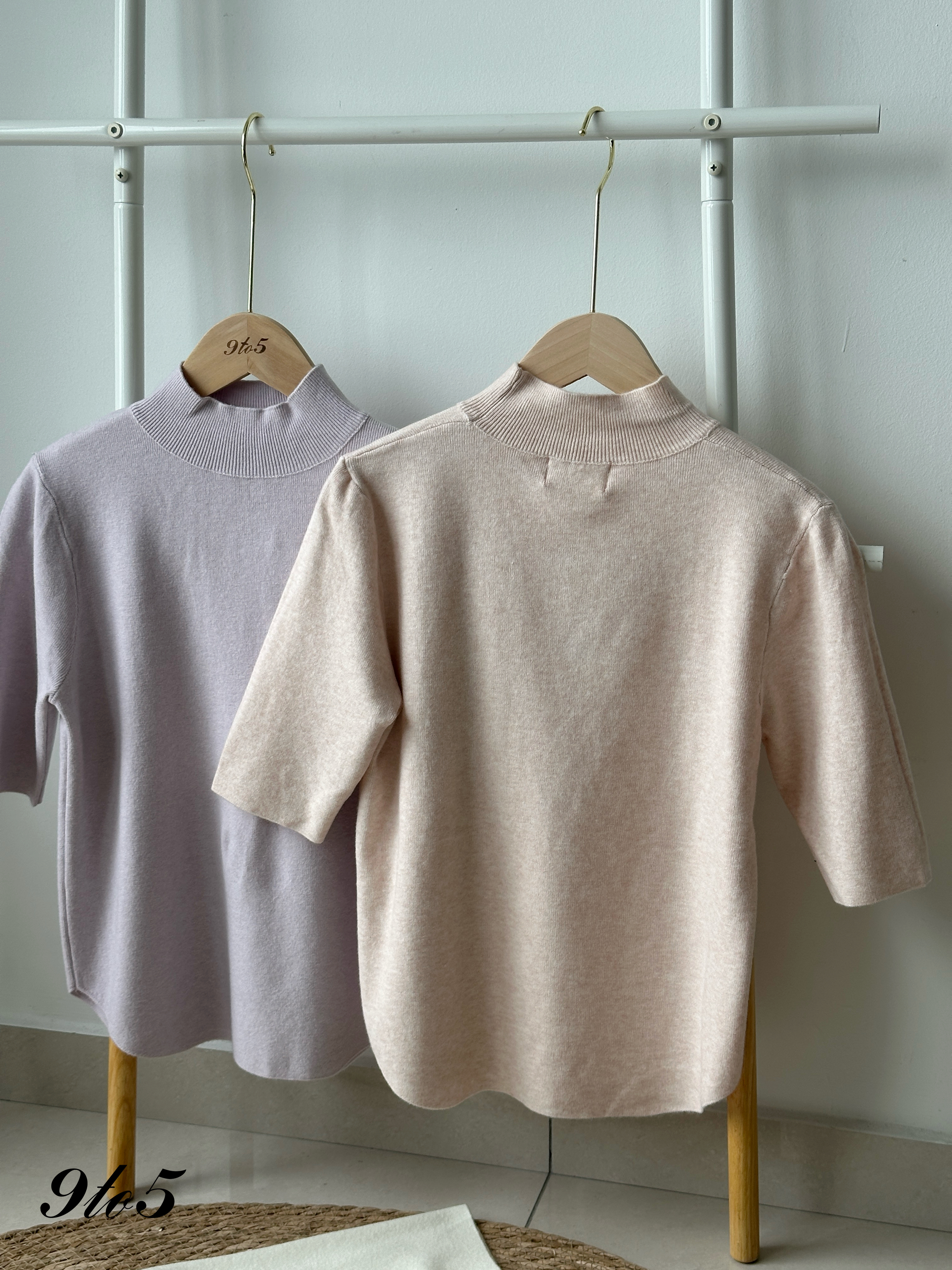 T4250 Mock Neck Half Sleeve Top - 4 Colors 